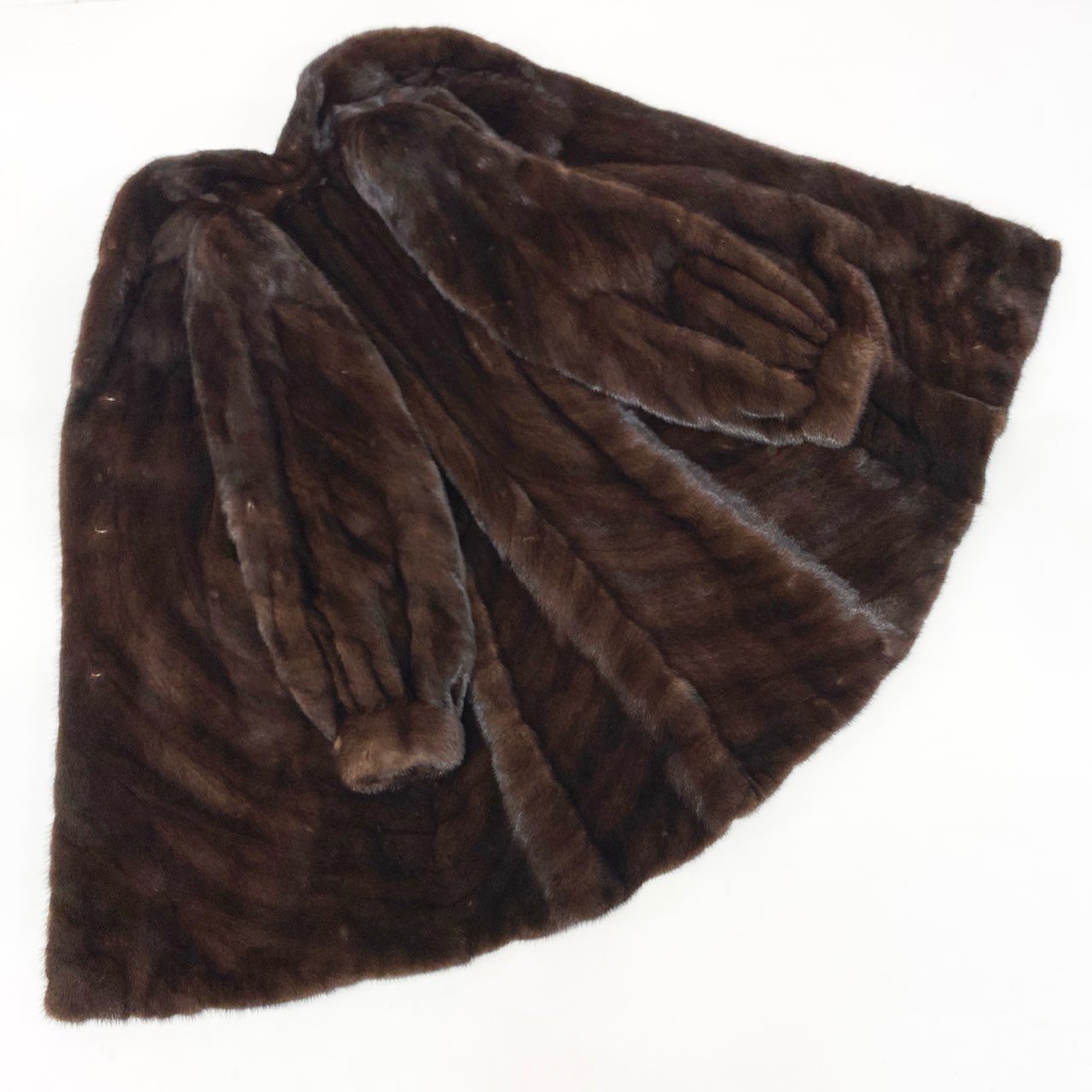 53k11 THE AMERICAN FUR AWARDS ザ アメリカンファーアワード 五つ星 デミバフ 希少デザイン ロングコート F ブラウン 最高級本毛皮t18r