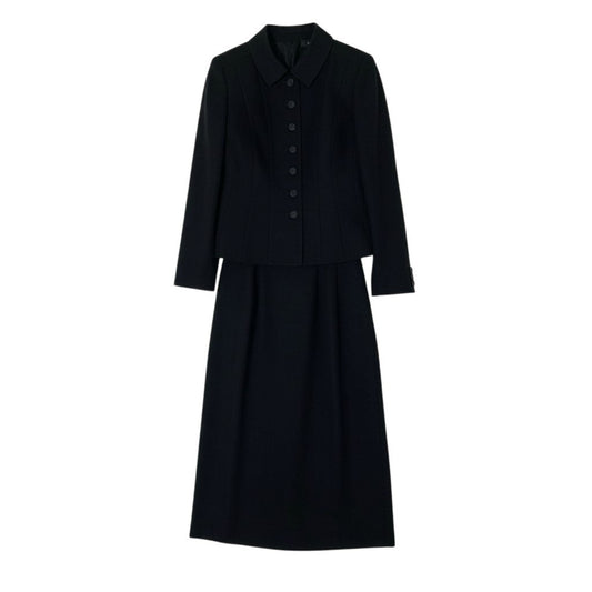 2a8 HI FORMAL BY GIVENCHY ジバンシィー 東京ソワール 3点セット セットアップスカート ジャケット カットソー スカート 8サイズ ブラック レディースu02t