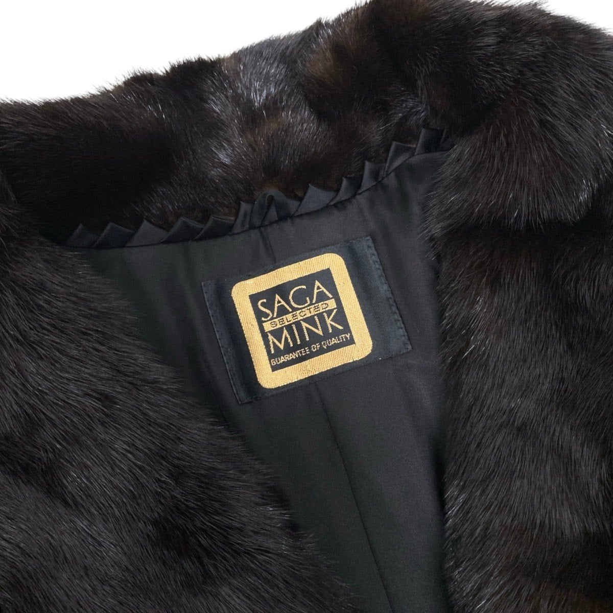 76i24 SAGA MINK サガミンク 金サガ ダークミンク ファーコート サイズ3 ダークブラウン 本毛皮 Dark Mink Fur Coat リアルファーt18r