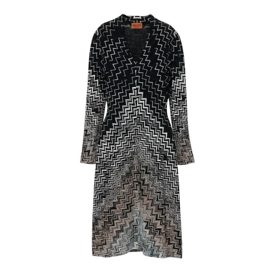 Ee8 MISSONI ミッソーニ シルクライナー ニットワンピース サイズ42 ブラック レディース ニットワンピk02i