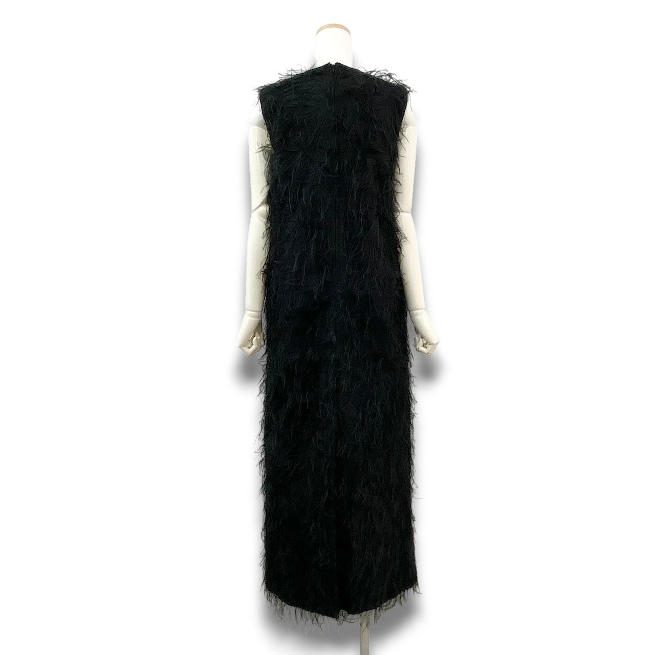 Ac24 定価￥60,500 Maison Mihara Yasuhiro メゾンミハラヤスヒロ フェザーライク ジャカードファブリックドレス Dress サイズ38 ブラック ワンピースt18r