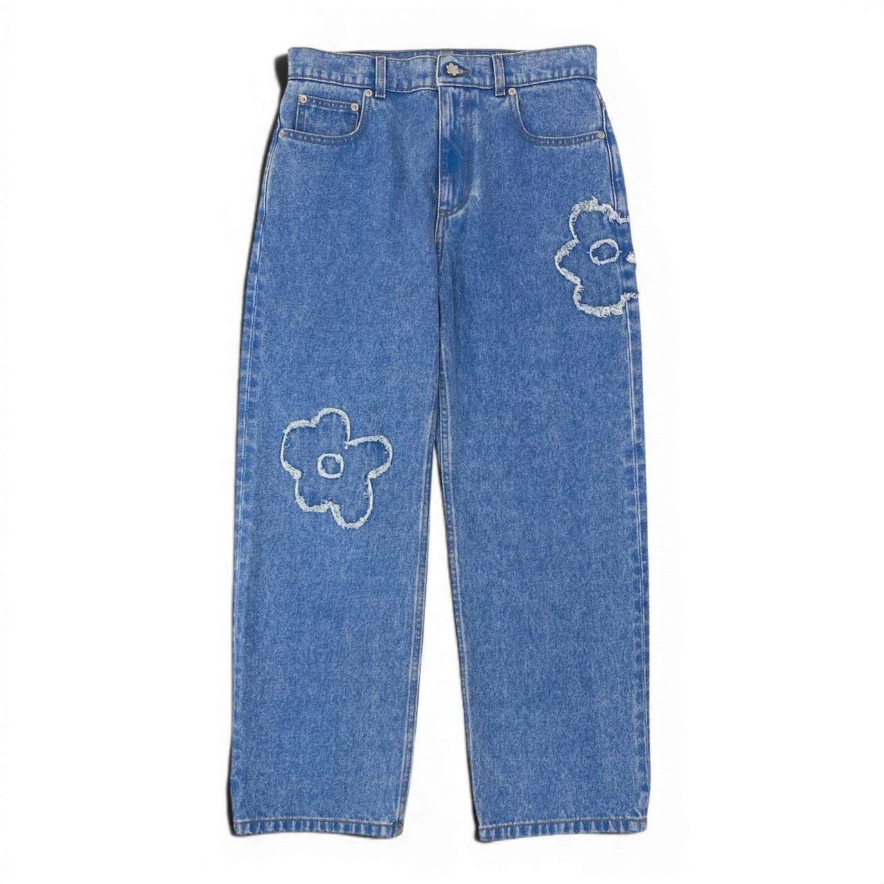 e8 《未使用品》 MARNI マルニ 25SS ボーイフレンド フラワー デニムパンツ SS25 Boy Friend Flour Denim Pants サイズ40 ブルー タグ付t18r