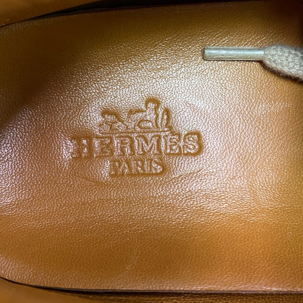 7b7 HERMES エルメス クイック ローカットスニーカー レザーシューズ Hロゴ レースアップ 36 1/2 ベージュ スエードレザー