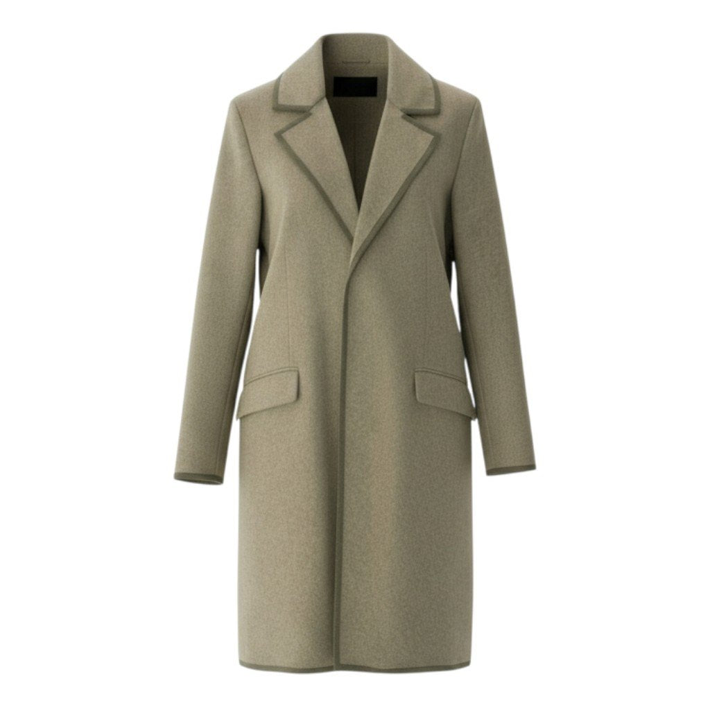 54b23 ALEXANDER McQUEEN アレキサンダーマックイーン archive アーカイブ ウールカシミヤ混チェスターコート ロングコート パイピング ベージュ メンズ 男性用u02t