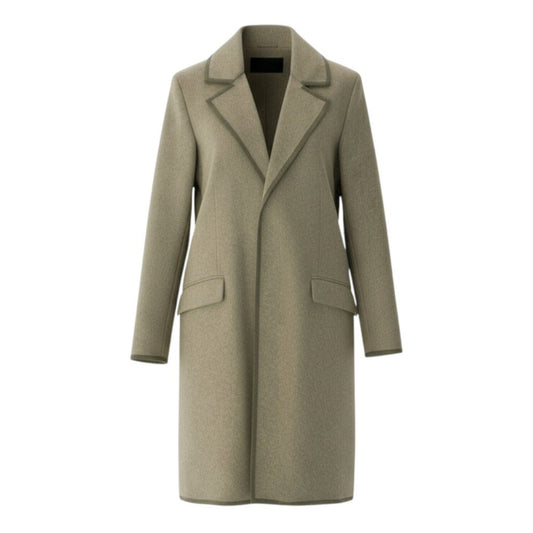 54b23 ALEXANDER McQUEEN アレキサンダーマックイーン archive アーカイブ ウールカシミヤ混チェスターコート ロングコート パイピング ベージュ メンズ 男性用u02t