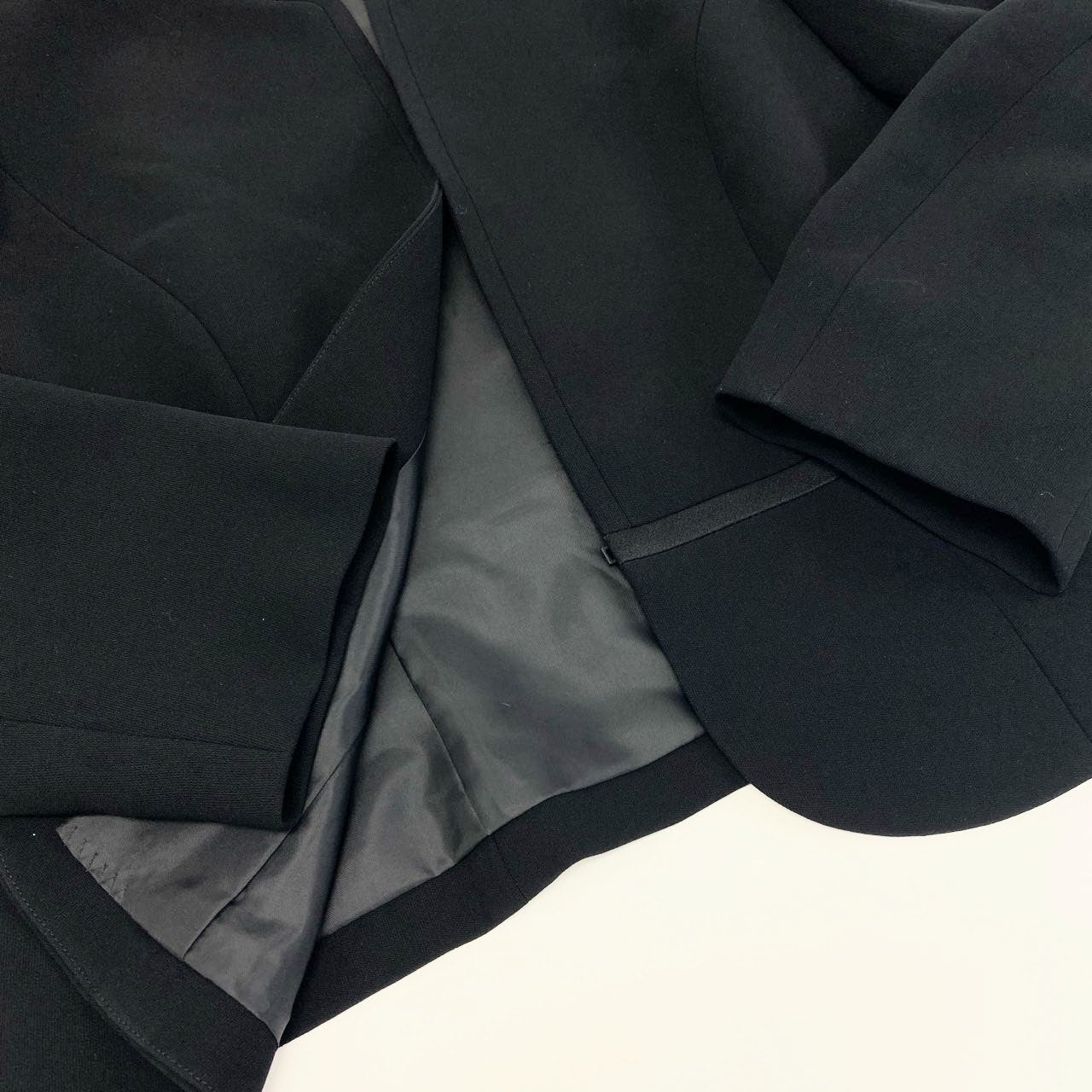 74k4 TOKYO IGIN 東京イギン 大きいサイズ ブラックフォーマル ワンピース ジャケット セットアップ ドレス 17AR ブラック レディースo07t