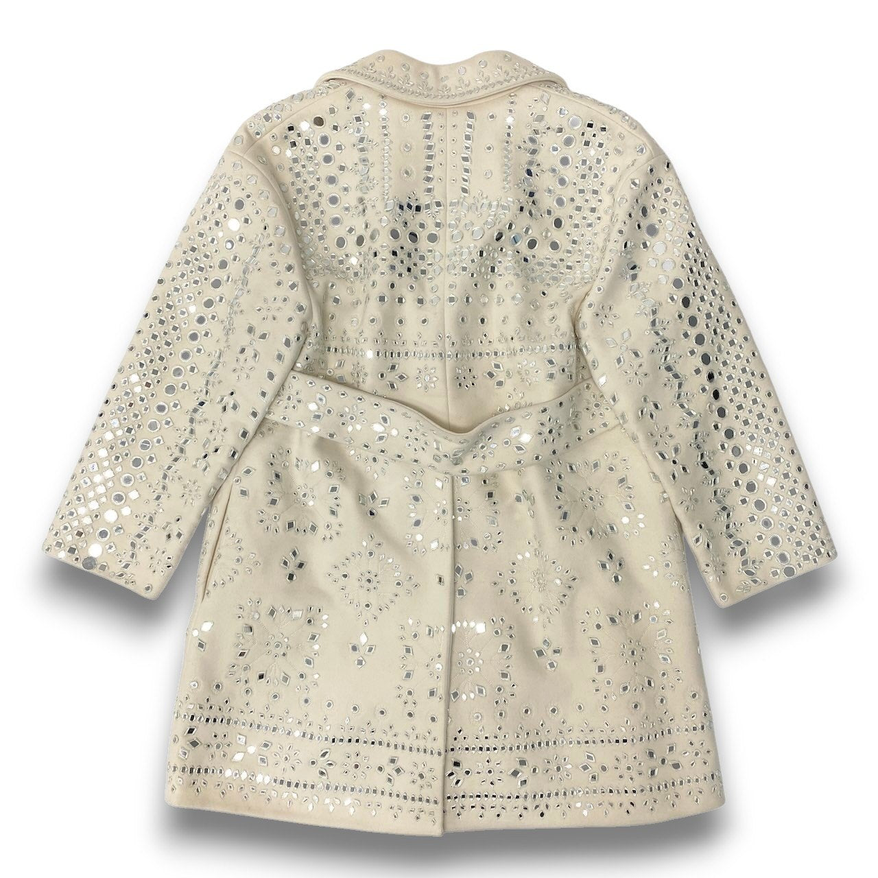 28c11 VALENTINO ヴァレンティノ ミラーコート チェスターコート ウールコート アウター JB3CA0H11CJ 40 ホワイト レディース 女性用u02t