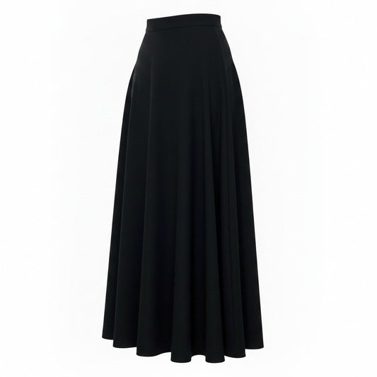 Af6 tricot COMME des GARCONS トリココムデギャルソン ロング フレアスカート サイズＭ ブラック ポリエステル100％ レディース 女性用u02t