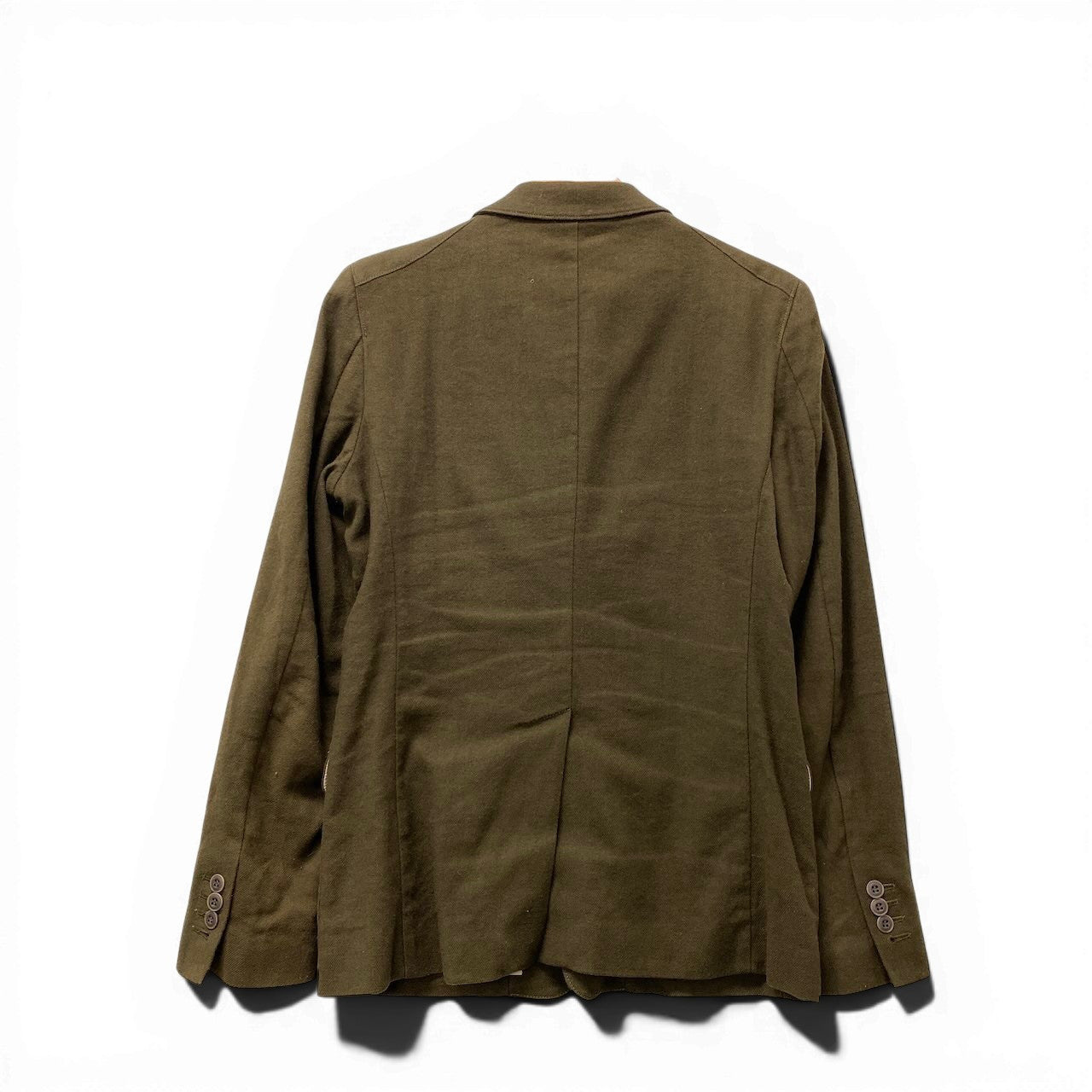 71f16 HELMUT LANG ヘルムートラング テーラードジャケット シングル 2B リネンブレンド サイズ36 ブラウン メンズ 紳士服u02t