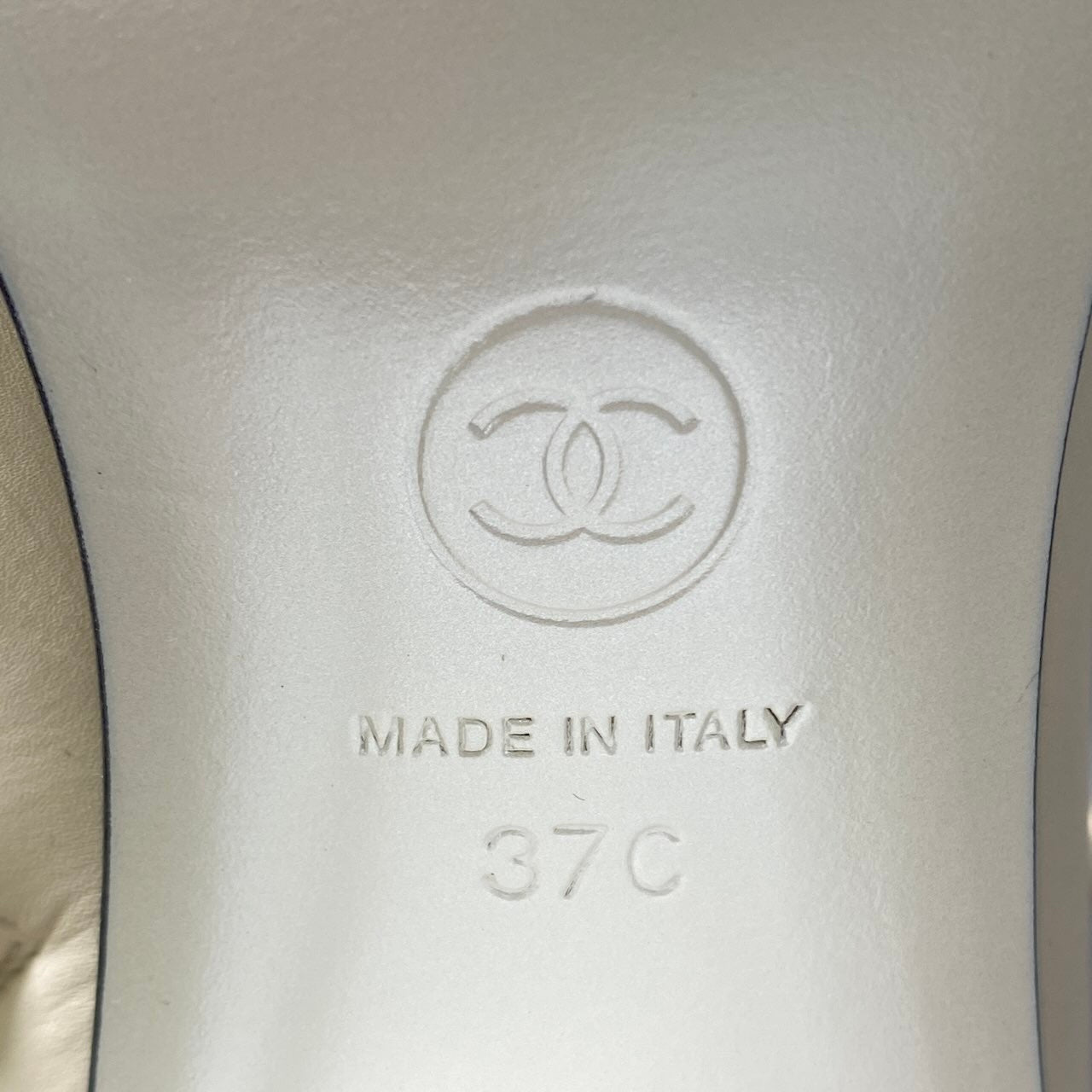 g9 CHANEL ココマーク チェーントリム ニーハイブーツ イタリア製 37C アイボリー ブラック レザー レディース 女性用k02i
