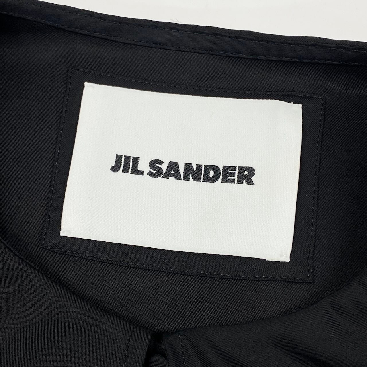 Ee7 JILSANDER ジルサンダー 襟付 ノースリーブブラウス トップス サイズ32 ブラック レーヨン シルク レディース 女性用u02t