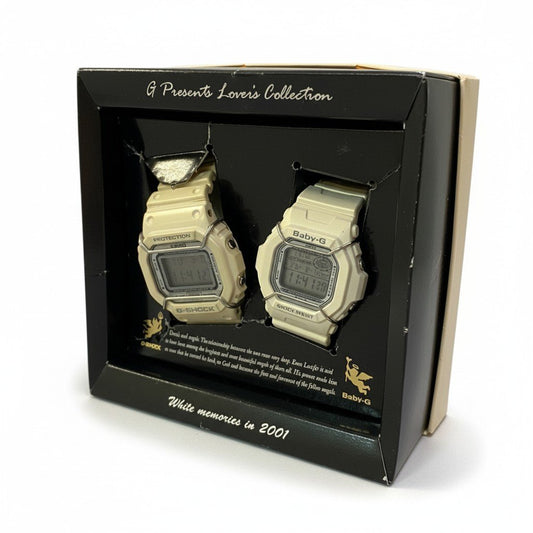b12 CASIO カシオ G-SHOCKラバーズコレクション2001 天使と悪魔 偏光パール クォーツ腕時計 デジタル LOV01B-7JR ホワイトk02i