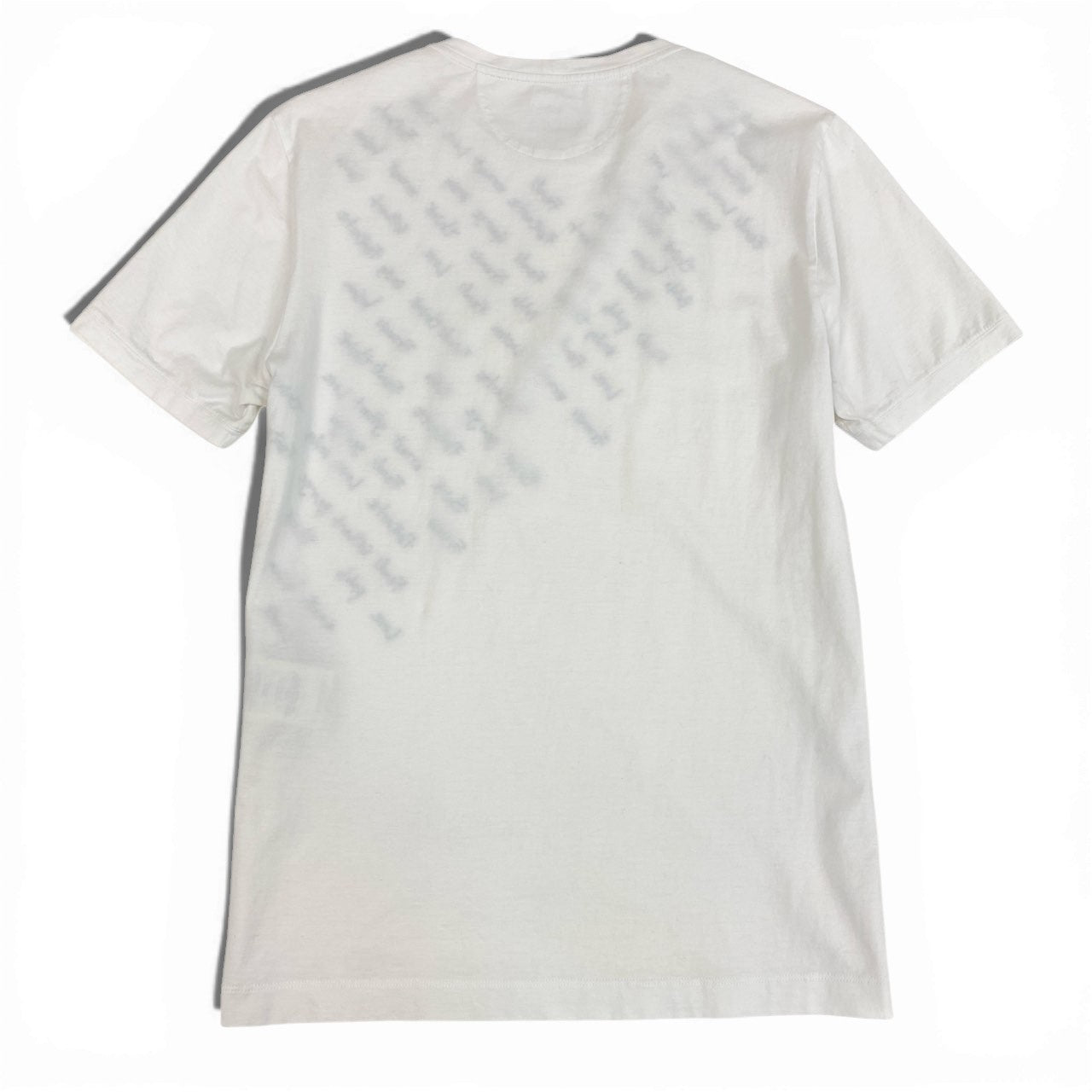 Ma30 FENDI フェンディ 半袖Tシャツ クルーネックTシャツ エンブロイダリーTシャツ 文字刺繍 48サイズ ホワイト コットン100％ メンズ 男性用o07t