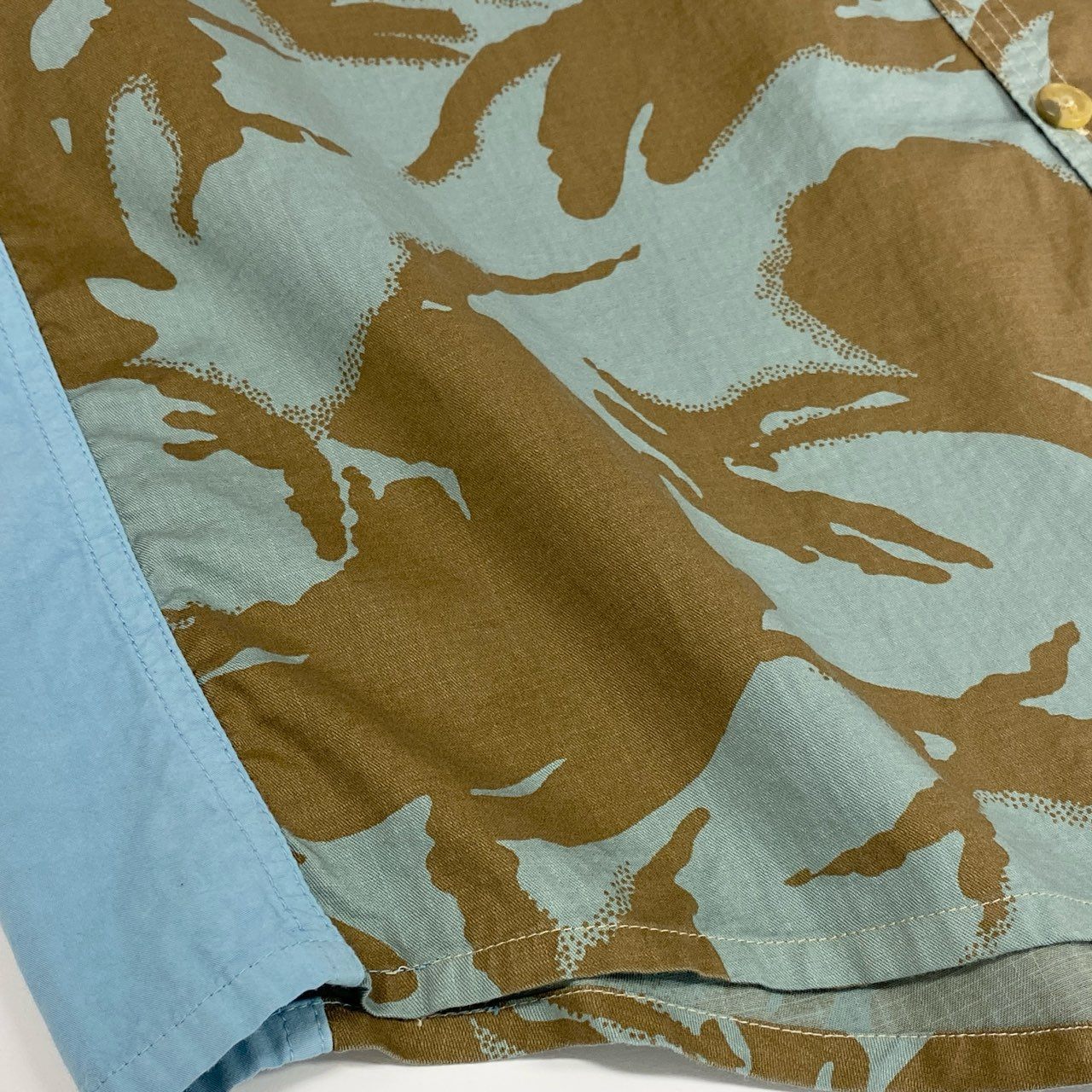 32j3 《未使用品》タグ付 OAMC オーエーエムシー UK COMBAT SHIRT コンバットシャツ 長袖 迷彩柄 カモフラージュ 52-01-34-01005 23A28OAX14 46 Mサイズ マルチカラー コットン メンズo07t
