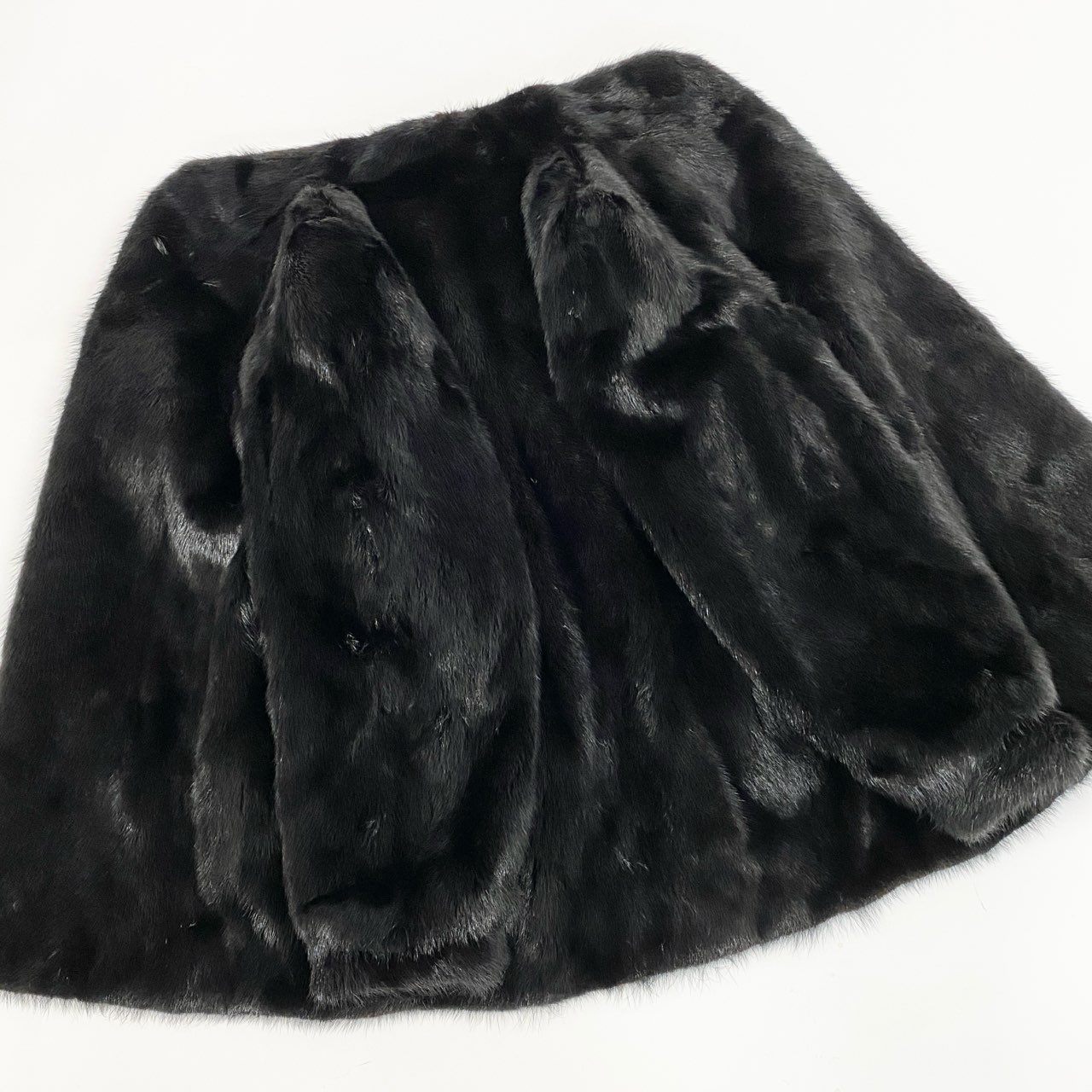 16a21 SAGA MINK サガミンク 銀サガ ダークミンク ファーコート サイズ13 ブラック 最高級本毛皮 Black Mink Fur Coatt18r