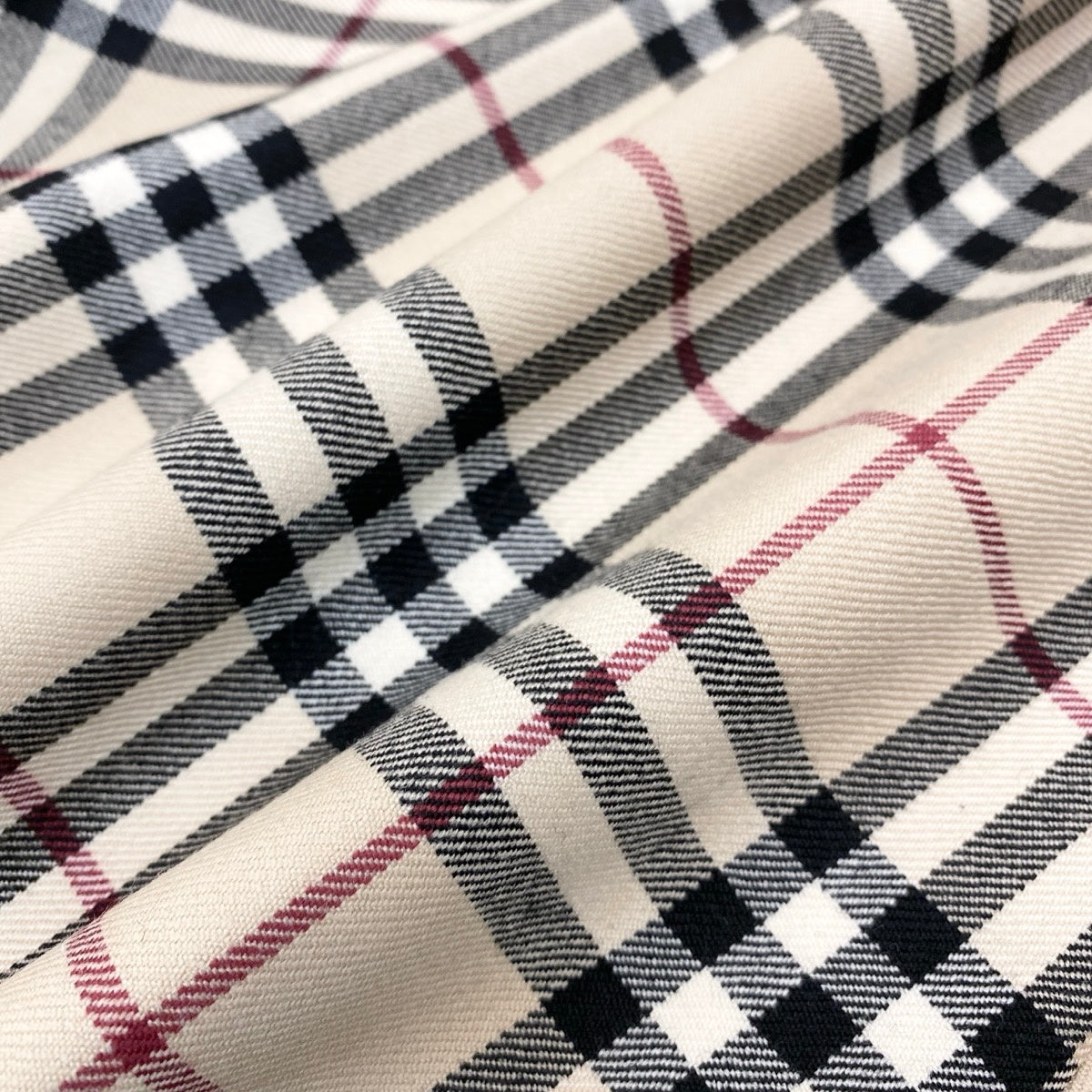 If25 BURBERRY LONDON バーバリー ノバチェック ウール フレアスカート サイズ13 ベージュ レディースo07t