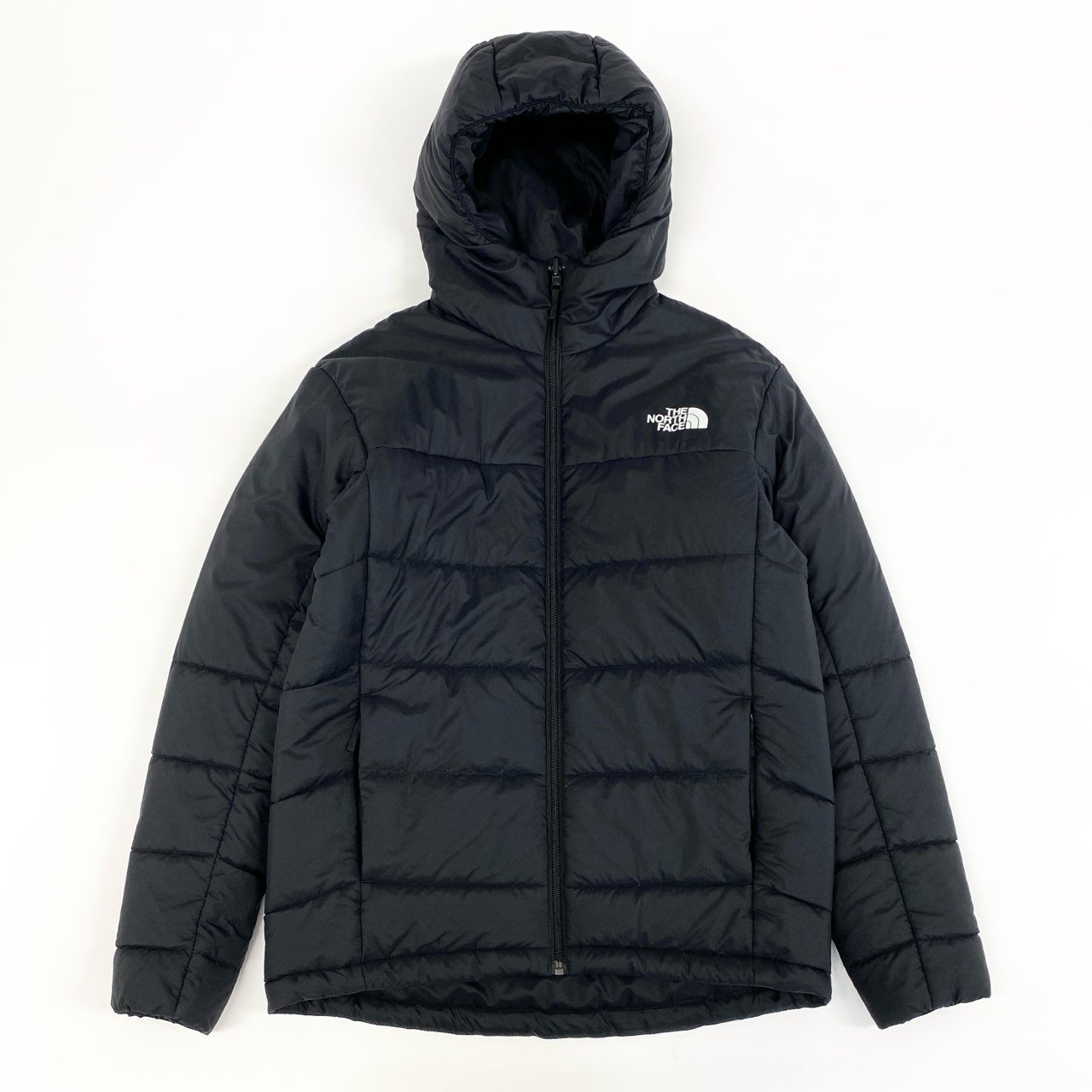29g28 THE NORTH FACE ザノースフェイス Reversible Anytime Insulated Hoodie リバーシブル エニタイムジャケット NY82180 Sサイズ ブラック ナイロン メンズ