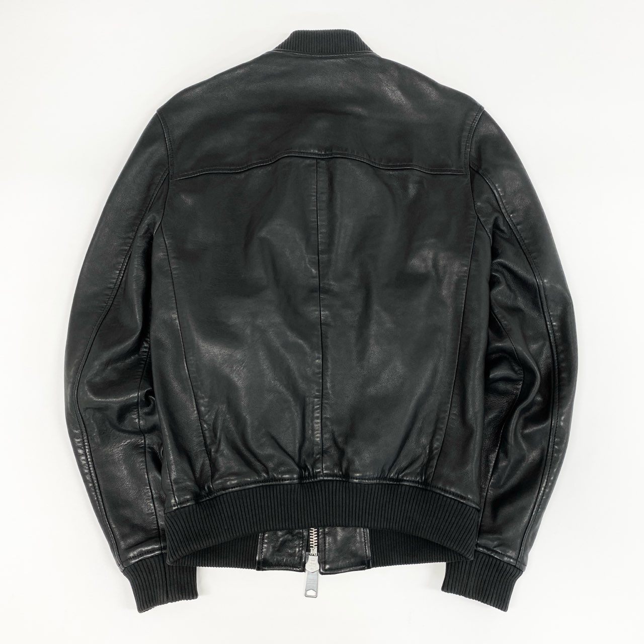 71f27 ALLSAINTS オールセインツ シングルライダース ライダースジャケット レザージャケット ダブルジップアップ XXS 実寸S相当 ブラック 羊革 メンズ 男性用