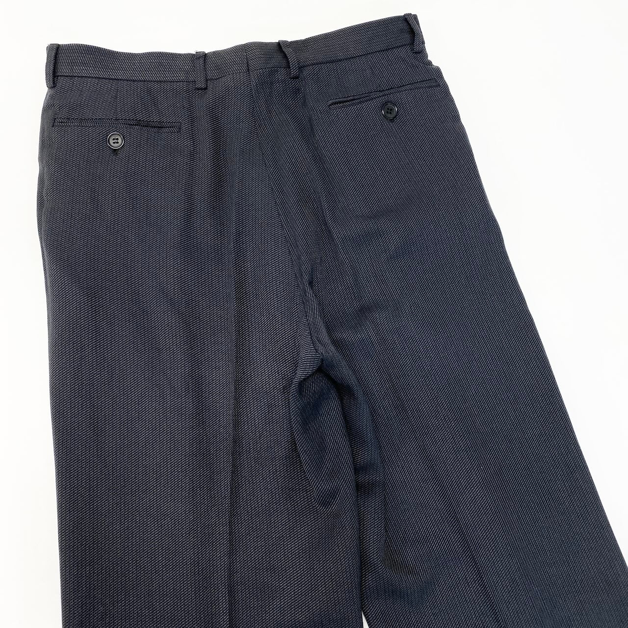 49d5 GIORGIO ARMANI ジョルジオアルマーニ シングルスーツセットアップ テーラードジャケット スラックス 48サイズ ネイビー メンズ 男性用o07t
