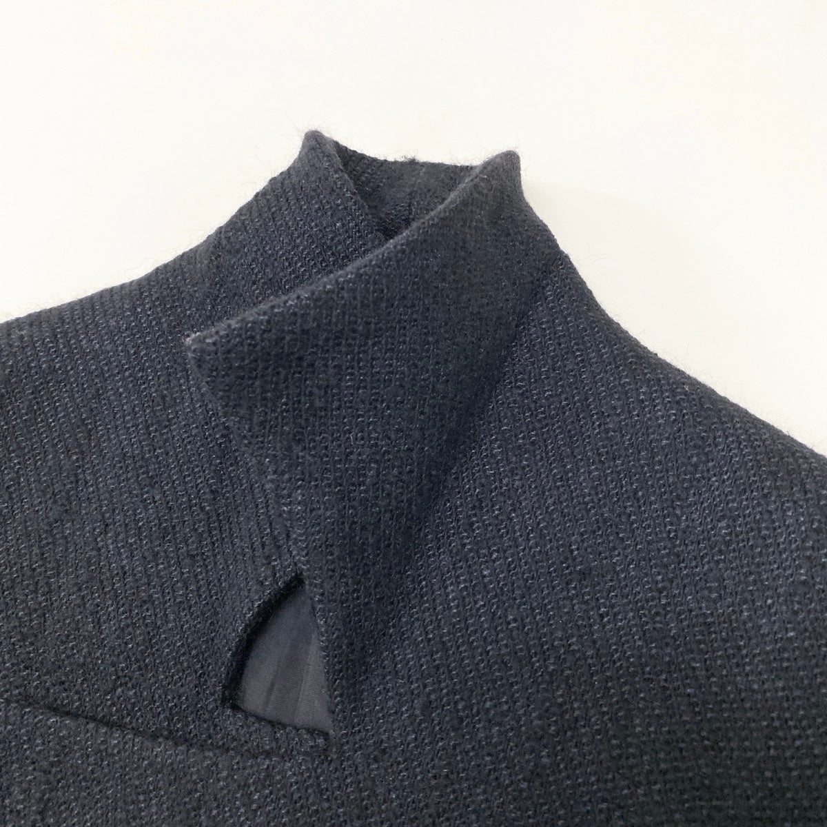 Af25 Yohji Yamamoto femme ヨウジヤマモト スナップボタン 中綿ジャケット ウールシルクブレンド FE-J05-149 ブラック レディースo07t