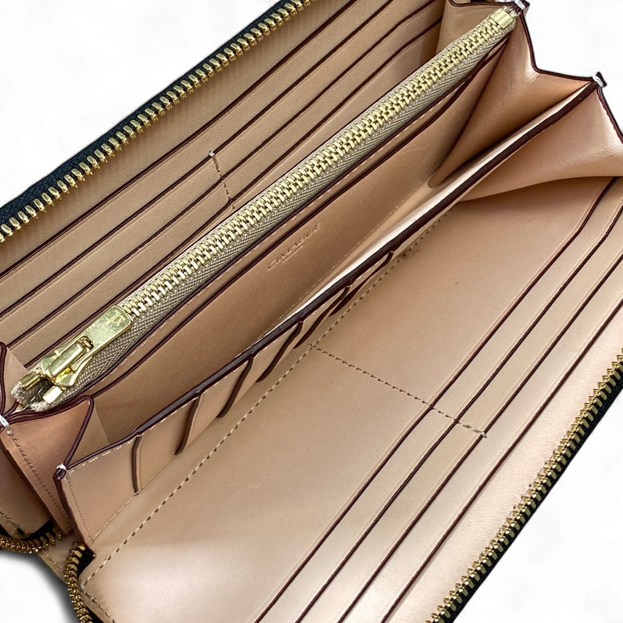 k18《新品同様》 CIMABUE チマブエ エイ革 スティングレイ 本革 長財布 ラウンドファスナー財布 グレー系 エイ革 メンズu02t