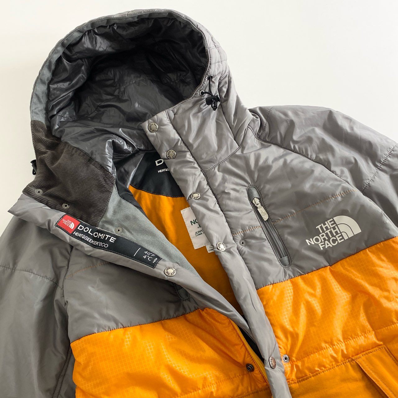 87i1 THE NORTH FACE JUNYA WATANABE MAN ザノースフェイス ジュンヤワタナベマン Sleeping Bag ダウンコート アウター WB-C101 XS グレー オレンジ 日本製