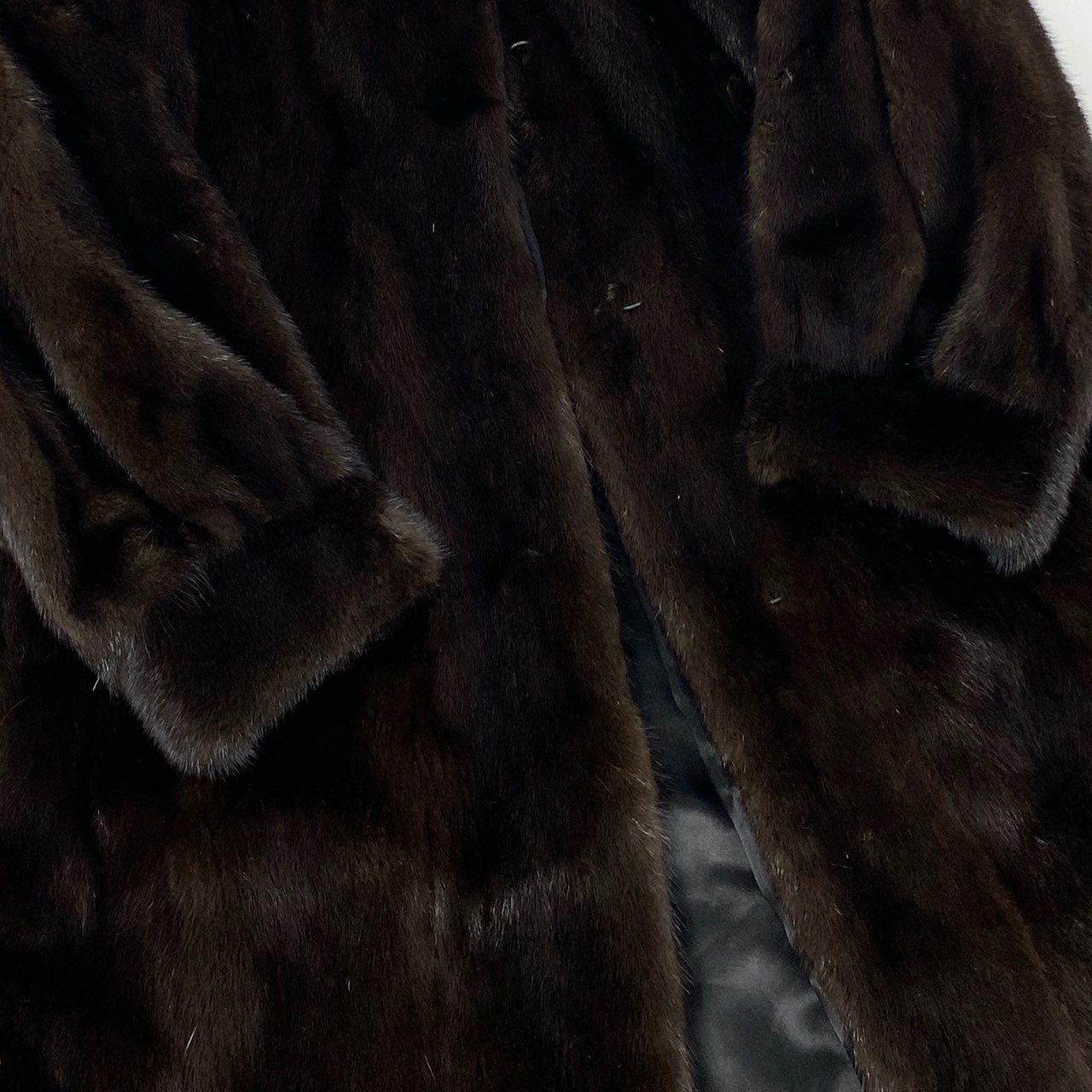 70l1《本毛皮》 デミバフミンク ミンクコート 超ロングコート 120cm ミンクファー MINK FUR free ブラウン系u02t