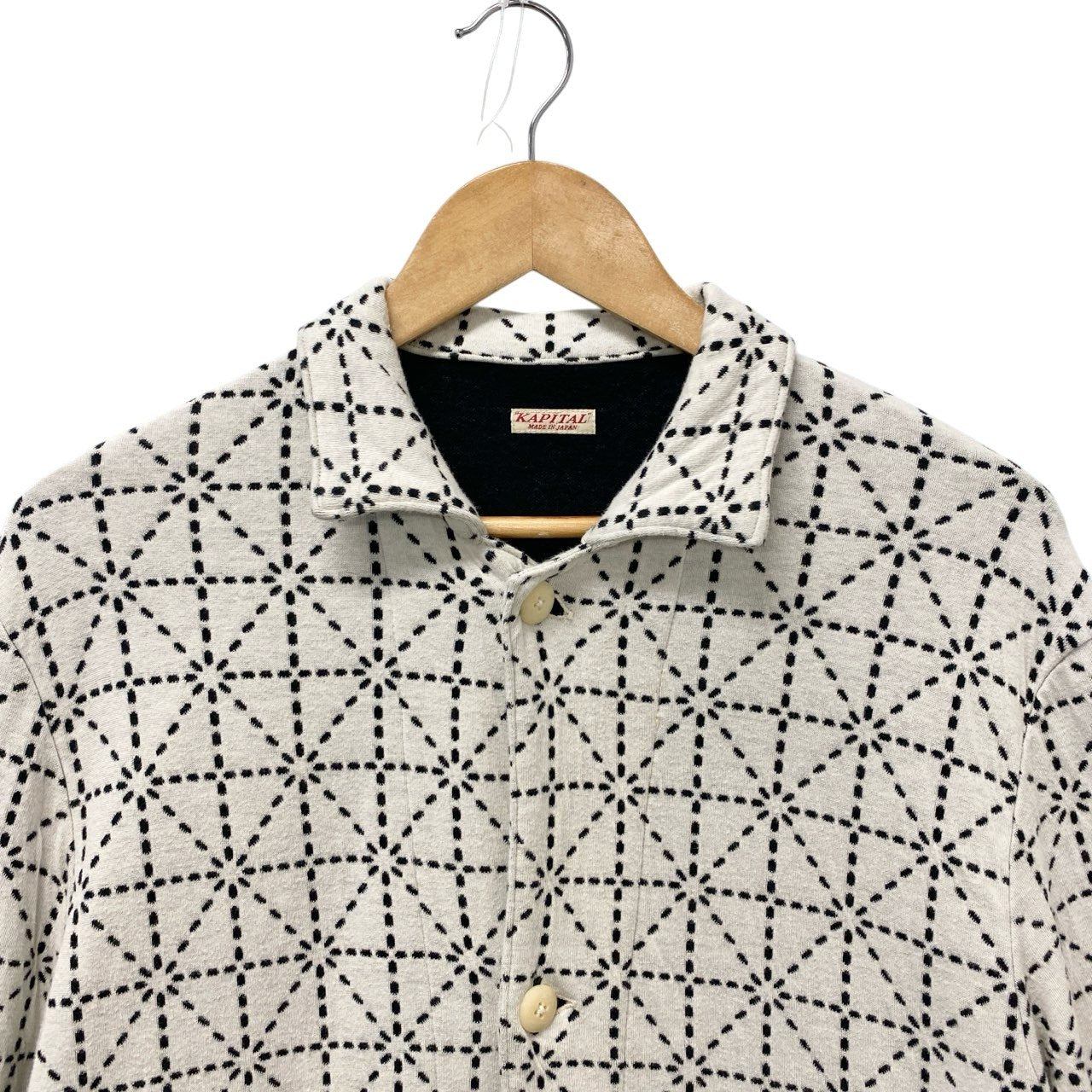 12b19 KAPITAL キャピタル 道着刺し子 ジャケット ライトアウター ロングジャケット 3 アイボリー系 コットン メンズ 18ssu02t