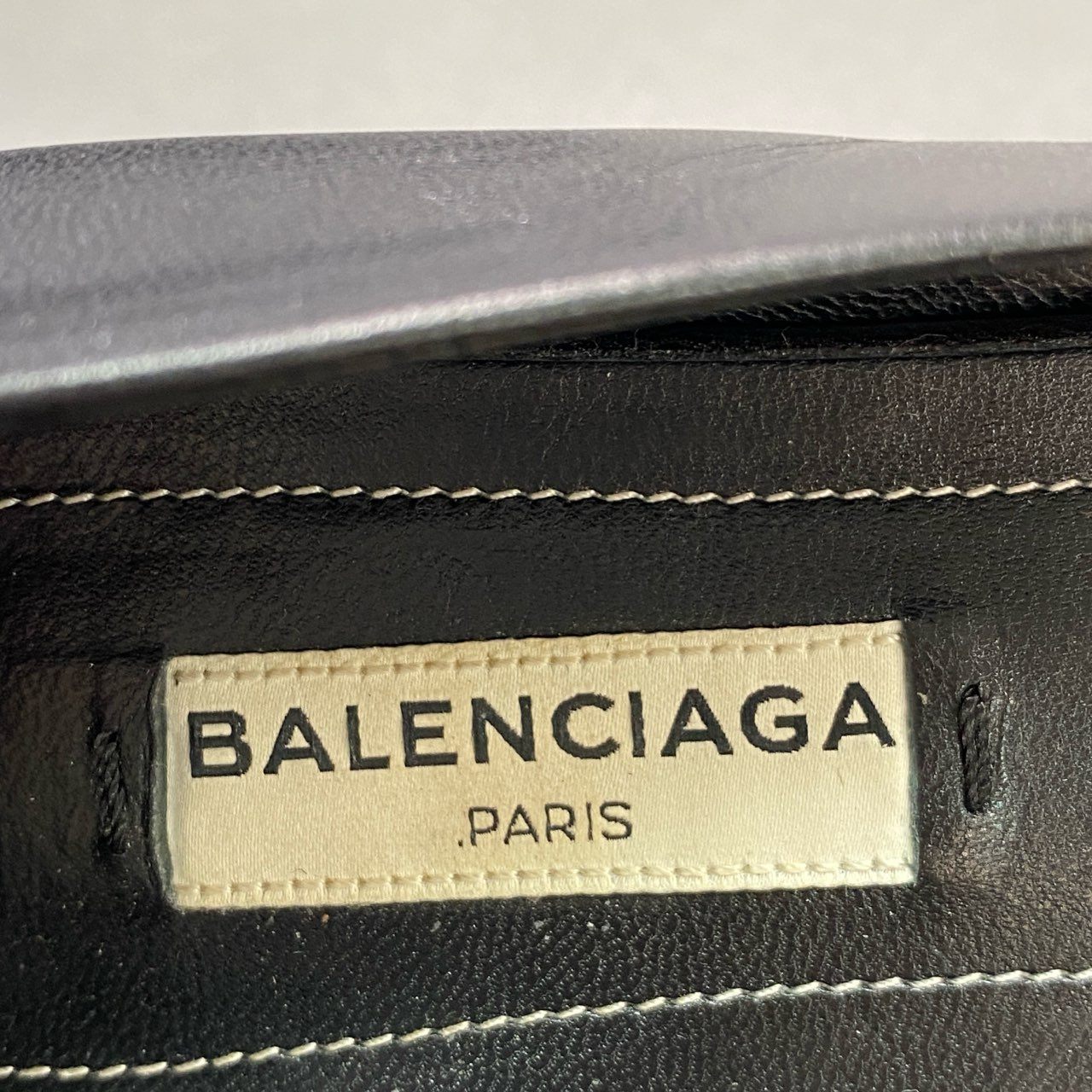 4j10 BALENCIAGA バレンシアガ ポインテッドトゥ フラットシューズ 35 ブラック レザー バレエシューズ イタリア製