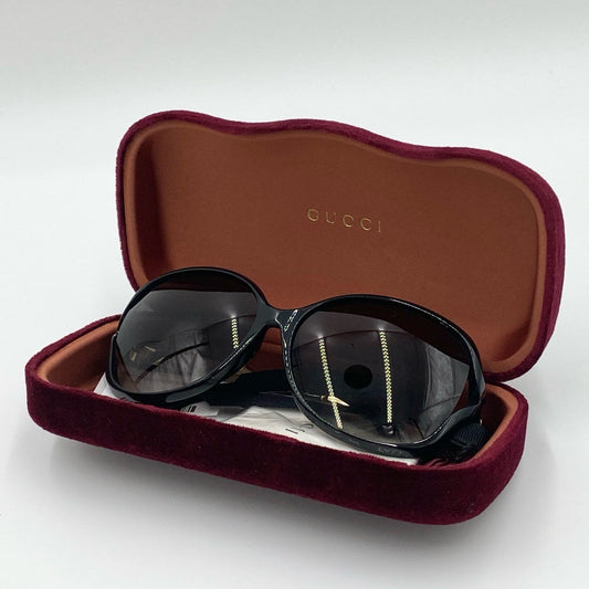 h7《極美品》 GUCCI グッチ バタフライ サングラス GG0076SK 62□15 ブラック ゴールド アレッサンドロ アイウェア 眼鏡 ケース クロス付きt18r
