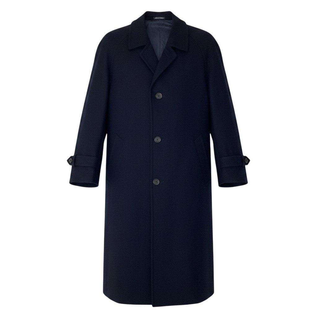 2g14 Ermenegildo Zegna エルメネジルドゼニア チェスターコート ロングコート サイズ50 ネイビー ウール100％ メンズ 紳士服o07t