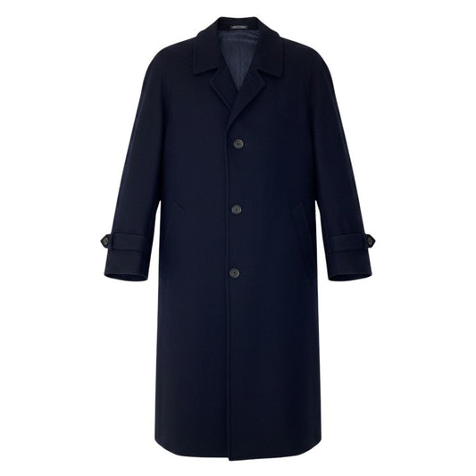 2g14 Ermenegildo Zegna エルメネジルドゼニア チェスターコート ロングコート サイズ50 ネイビー ウール100％ メンズ 紳士服o07t