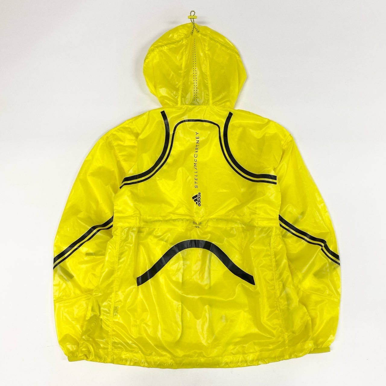 78i10《未使用品》タグ付 adidas by Stella McCartney アディダス ステラマッカートニー TruePace ランニングジャケット ロゴプリント 軽量 リフレクター HS8197 Mサイズ イエロー レディースo07t