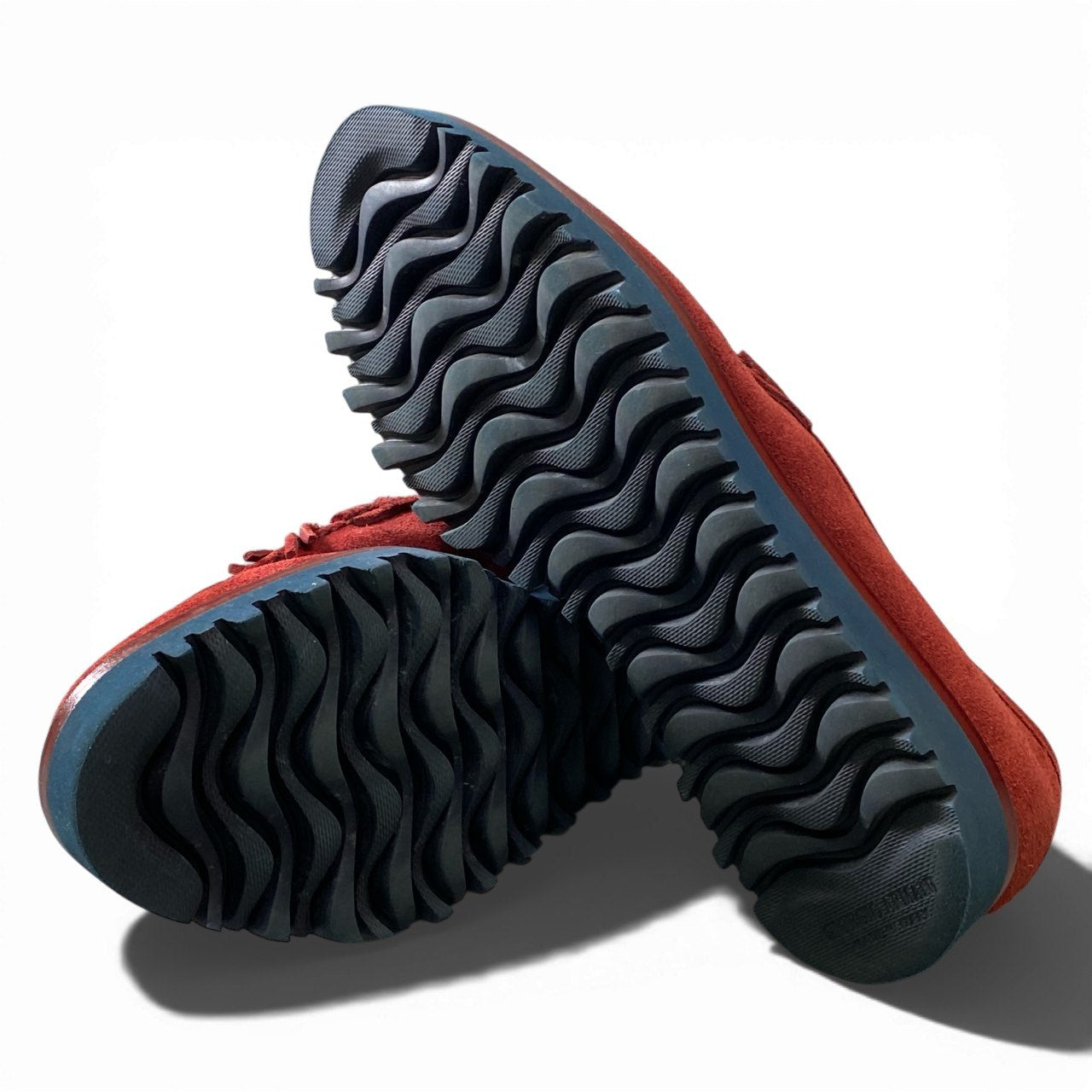 1a5 GIORGIO ARMANI ジョルジオアルマーニ ビジネスシューズ タッセル スエード フリンジ イタリア製 7 レッド メンズ 男性用k02i