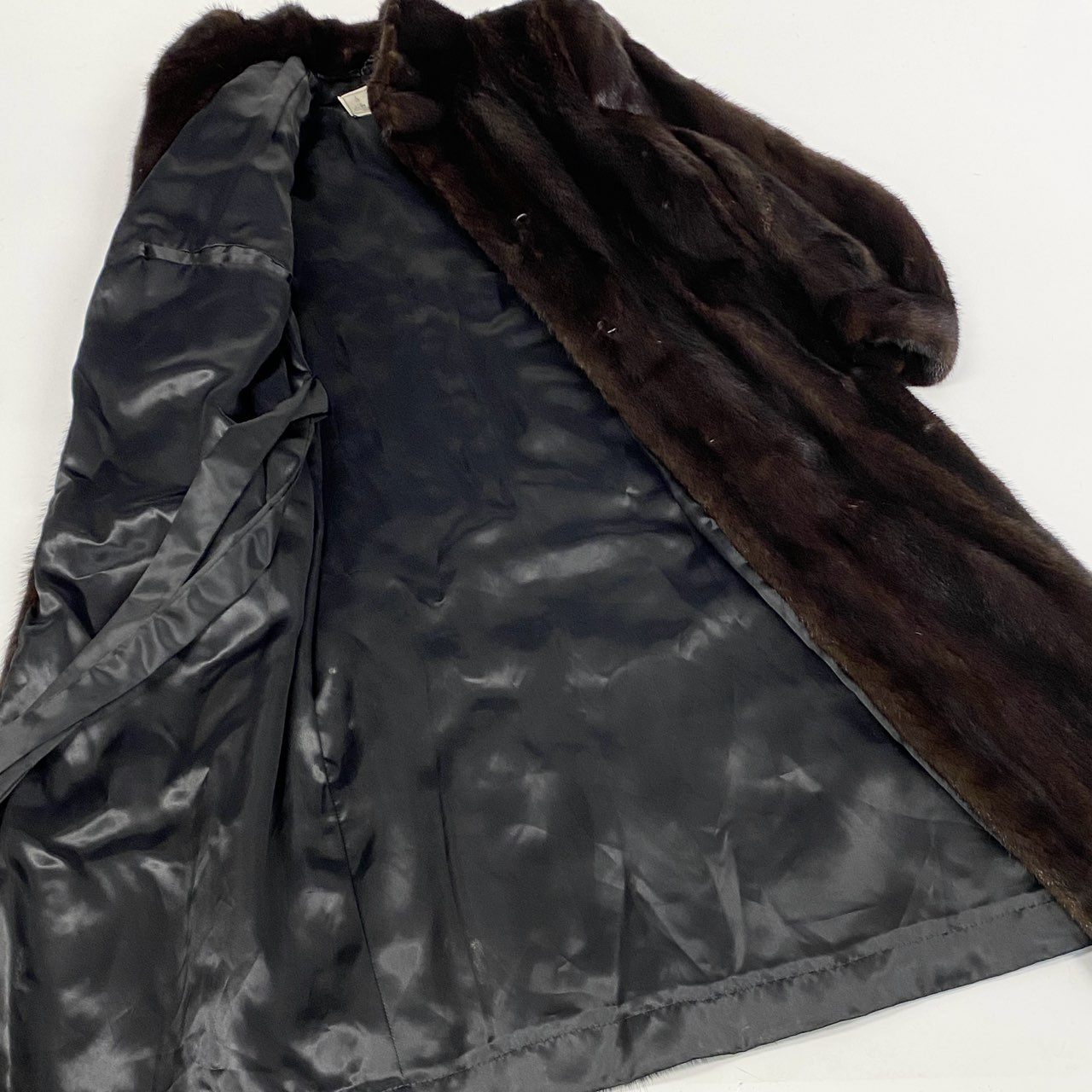 70l1《本毛皮》 デミバフミンク ミンクコート 超ロングコート 120cm ミンクファー MINK FUR free ブラウン系u02t