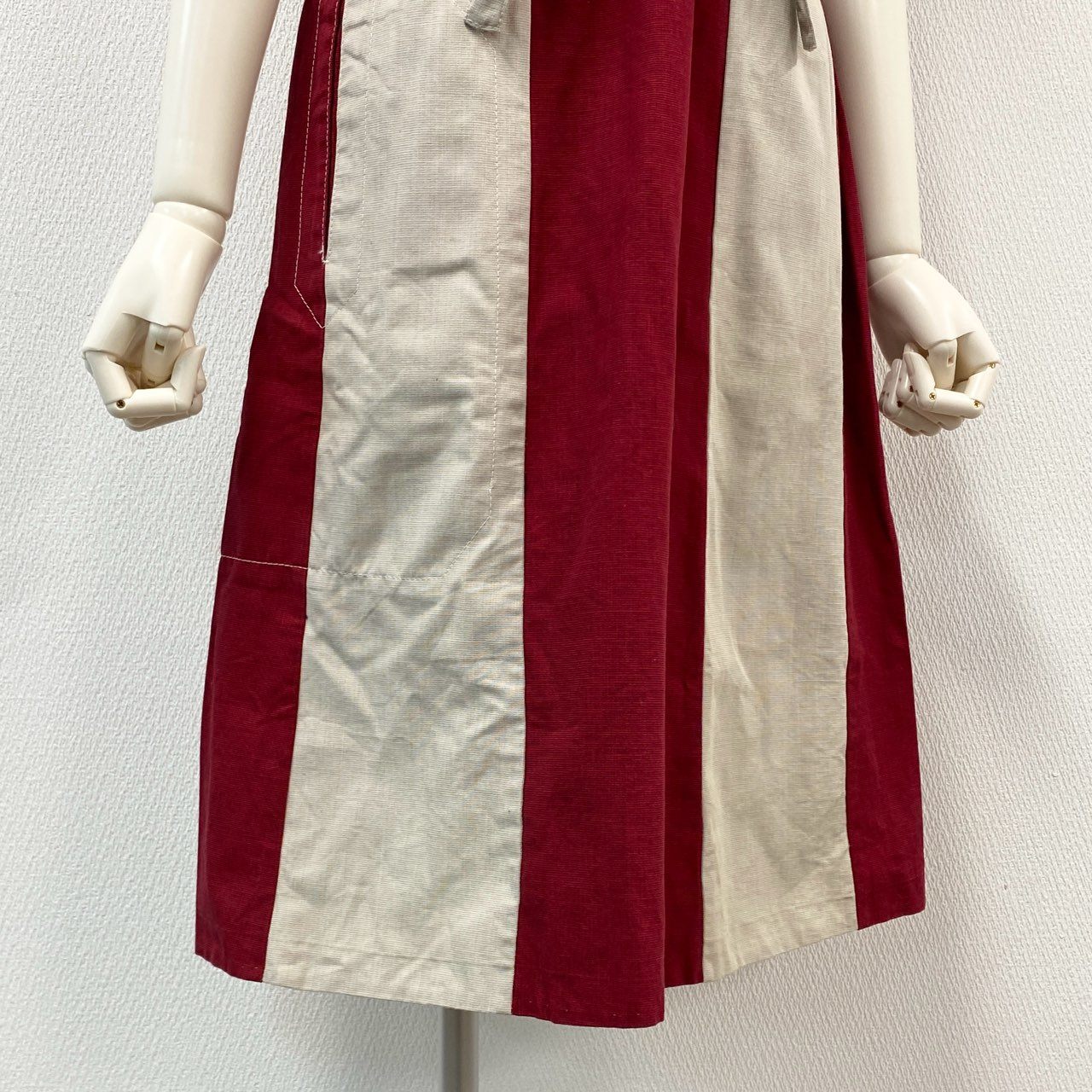 66i18 KENZO ケンゾー DESSIN FRANCAIS 70s〜80s ワンピース アイボリー レッド  レディース アーカイブ ヴィンテージu02t