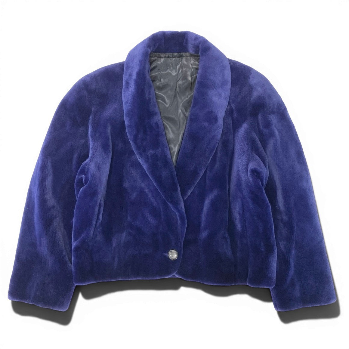 2h8 染め シェアードミンク ショートコート サイズF パープル 本毛皮 Shared Mink Fur Coatt18r