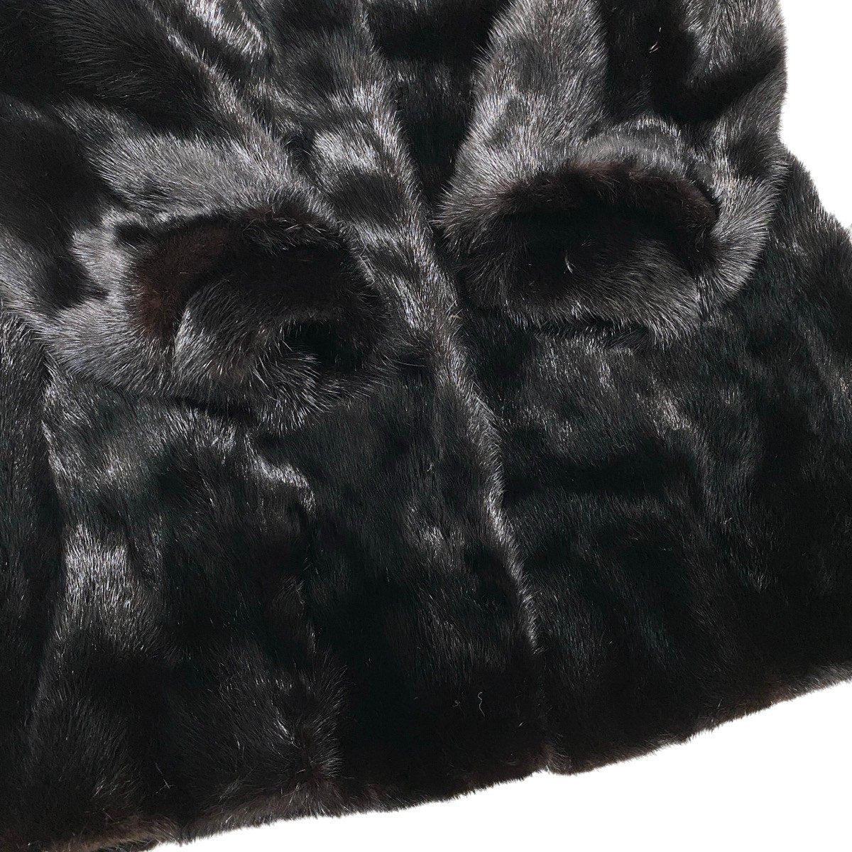 92h8 SAGA MINK サガミンク 銀サガ 逆毛 ダークミンク ファーコート サイズ13 ブラック 最高級本毛皮 Mink Fur Coatt18r