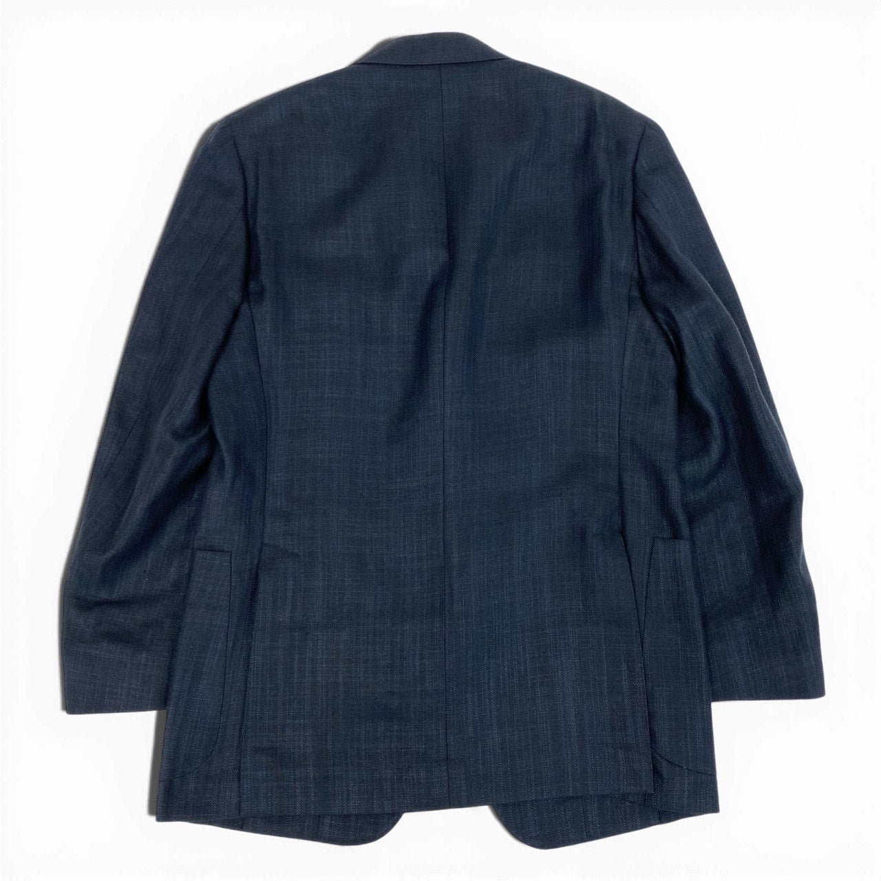 65b10【美品】Salvatore Ferragamo サルバトーレフェラガモ 紺ブレザー 金ボタン テーラードジャケット 48サイズ ネイビー メンズ 男性用k02i