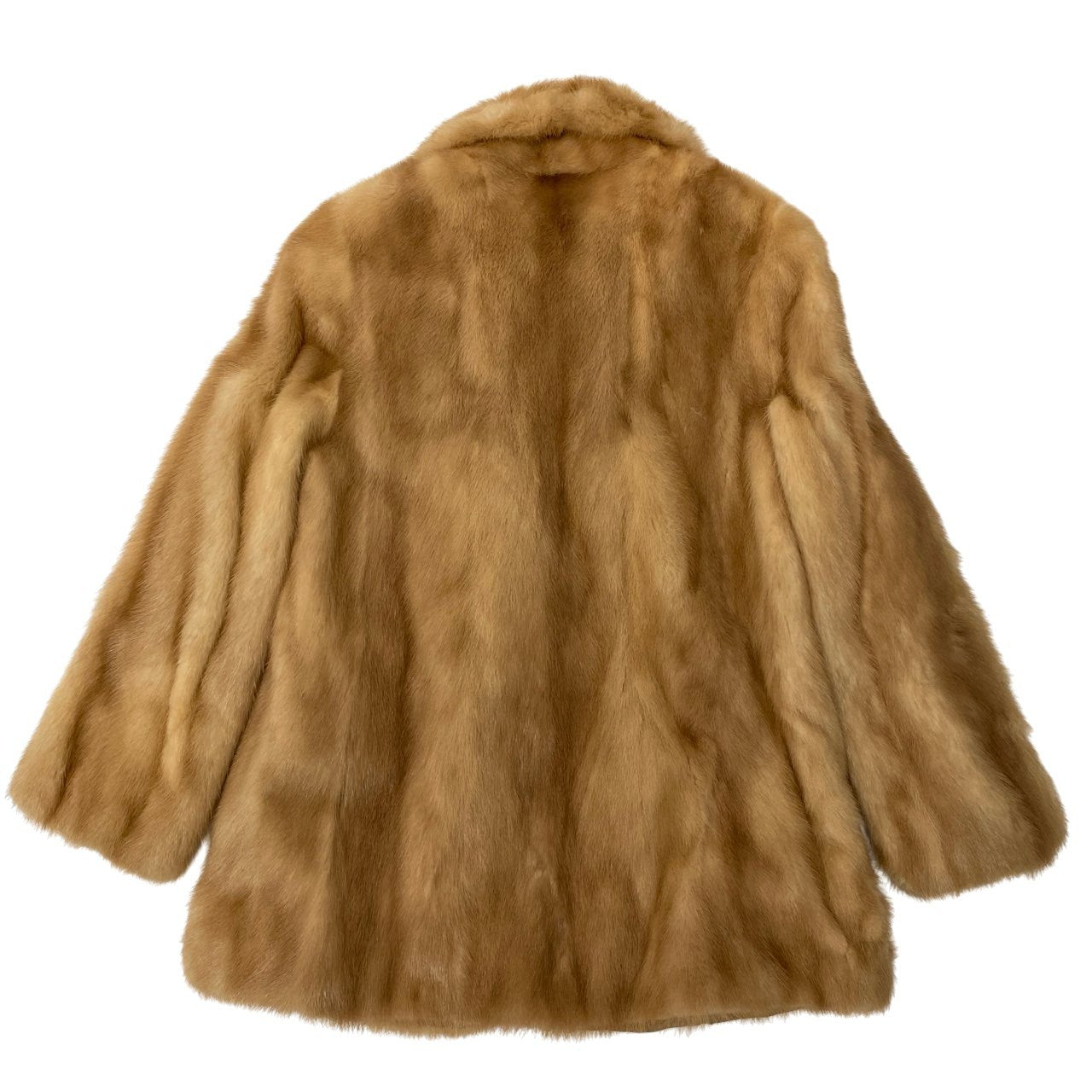 44a15 パステルミンク ファーコート サイズ11 茶系 本毛皮 Pastel Mink Fur Coat ポケット有t18r