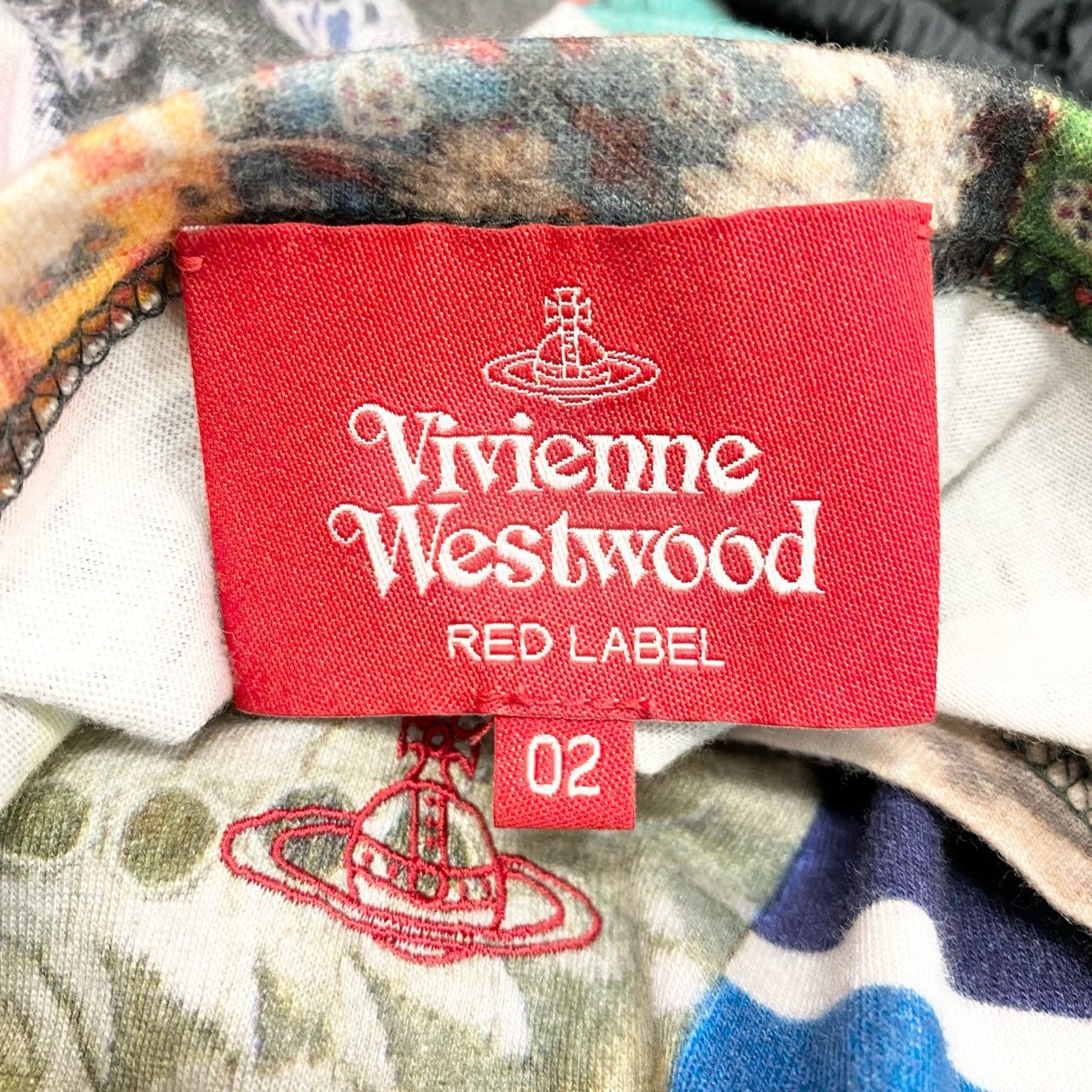 78b26 Vivienne Westwood ヴィヴィアンウエストウッド ムードボード半袖Tシャツ コットンTシャツ 総柄プリント 1612-331022 Mサイズ マルチカラー コットン100％ レディース 女性用u02t