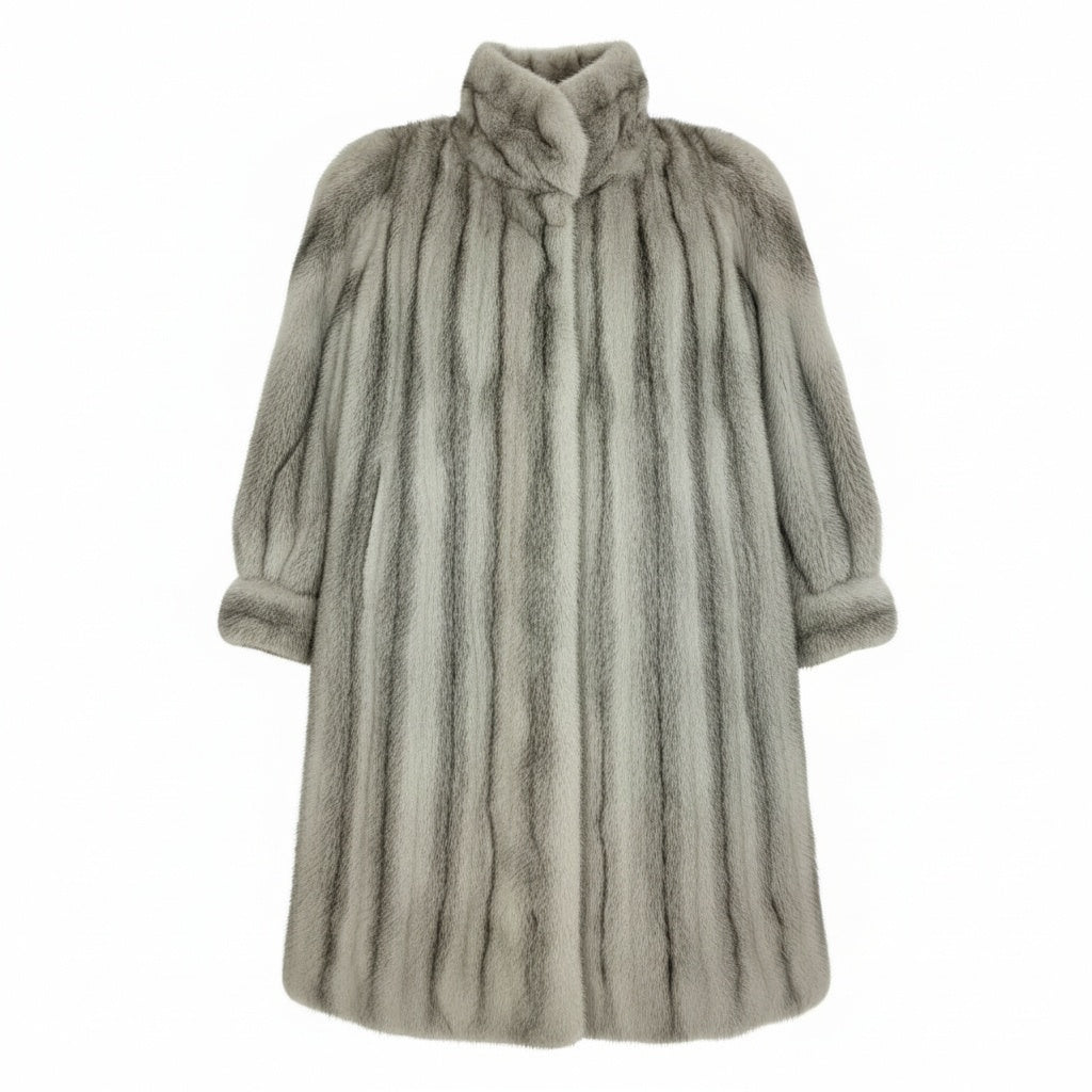 30a9 YUKI BELLE FEMME SAGA MINK サガミンク 金サガ クロスミンク ロングコート サイズF 最高級毛皮 Fur Coatt18r