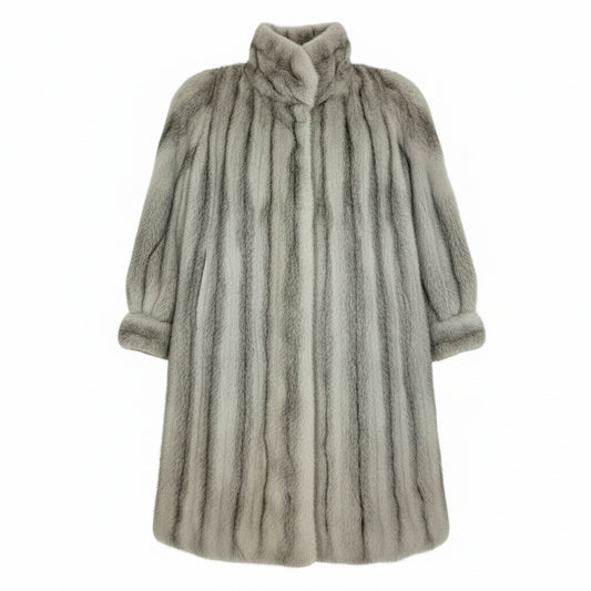 30a9 YUKI BELLE FEMME SAGA MINK サガミンク 金サガ クロスミンク ロングコート サイズF 最高級毛皮 Fur Coatt18r