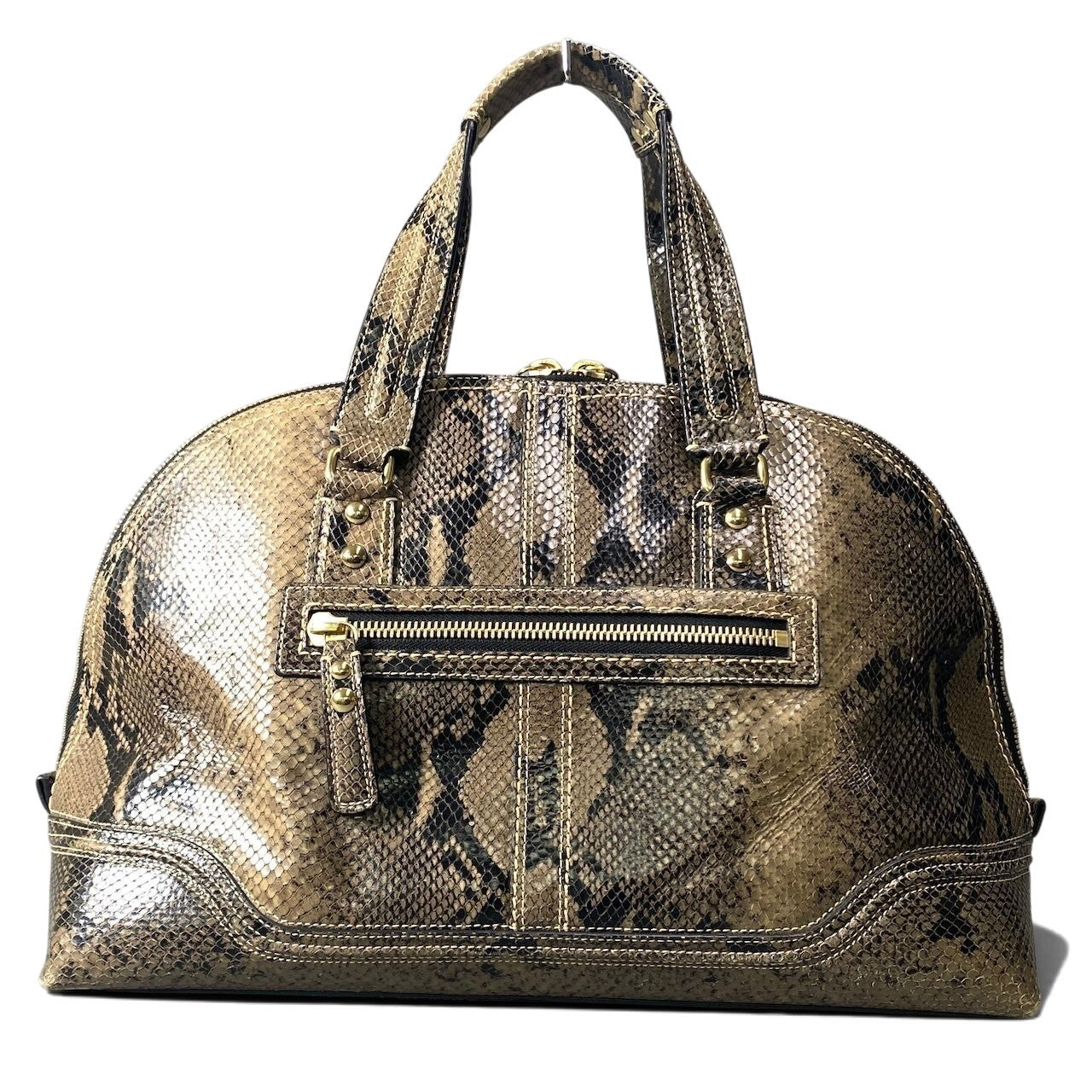 h11 COACH コーチ ミランダプリンテッド パイソンサッチェル ハンドバッグ Hampton Miranda Python Satchel Handbag 11089t18r