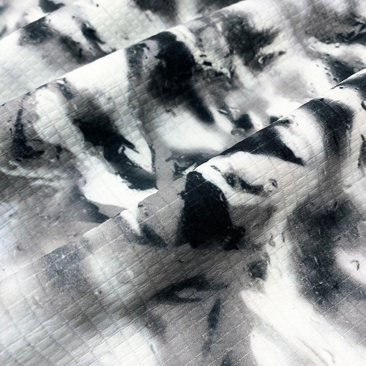 26e8 【美品】 chalayan フセイチャラヤン ショートスリーブ プリントワンピース 雪山 ストレッチ サイズS グレー系 レディース 女性用u02t