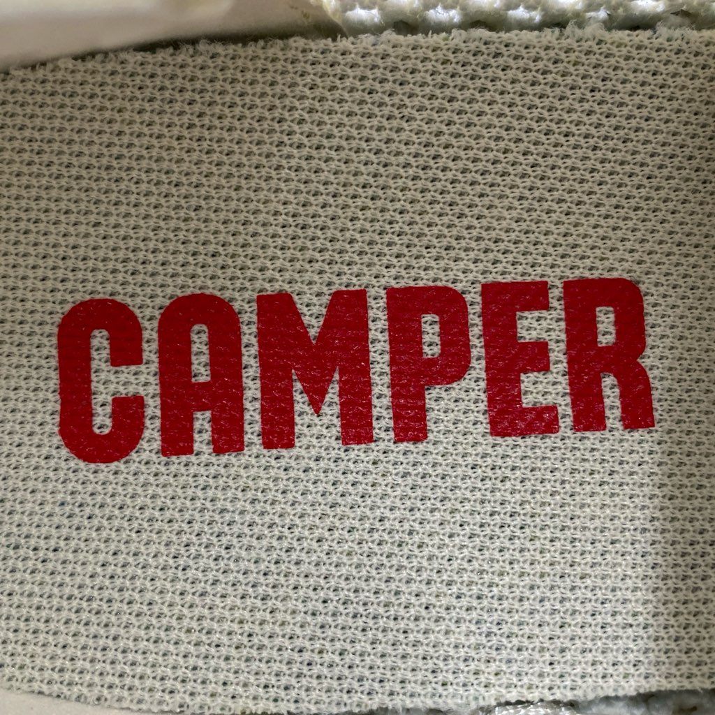 6e16 【美品】 CAMPER カンペール PEU TOURING メッシュ素材 超軽量スニーカー ウォーキングシューズ 36 ホワイト レディース 靴