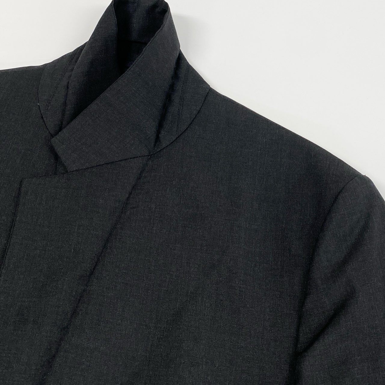9j6 PRADA プラダ 2B Tailored Jacket 2Bテーラードジャケット トライアングルパッチ  DNA953 48 グレー ウール メンズo07t