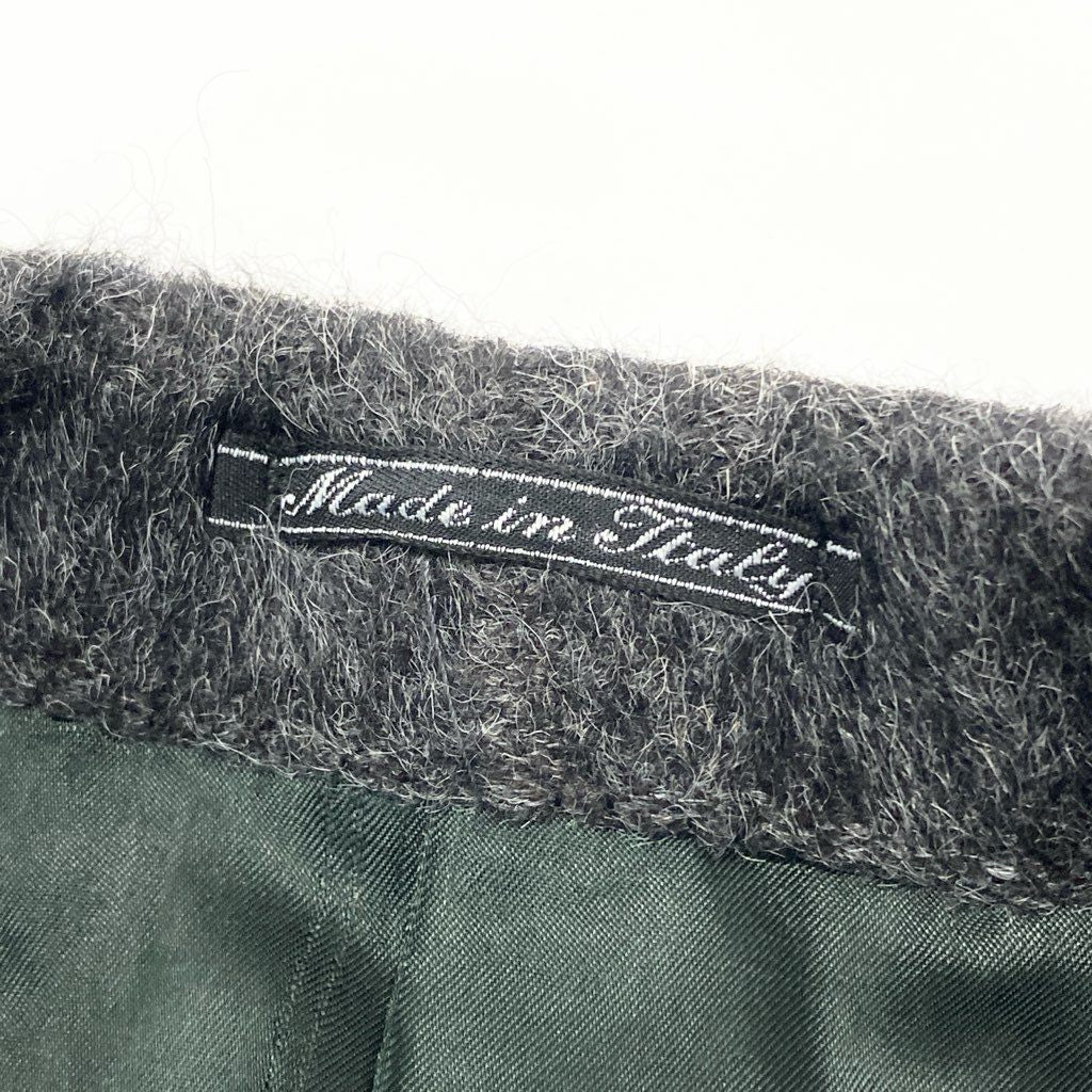 79L15 Gianni Versace ジャンニヴェルサーチ チェスターコート  ロング丈 イタリア製 46 グレー アルパカ混u02t