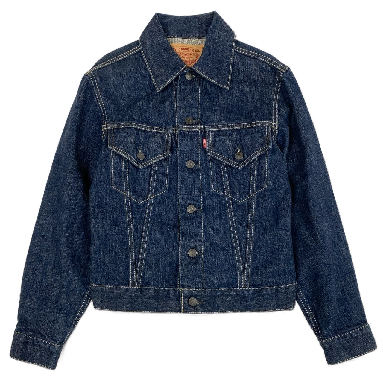 39L15 【美品】LEVIS リーバイス 90's デニムジャケット Gジャン アウター 71557-02 36サイズ インディゴ コットン100％ メンズo07t