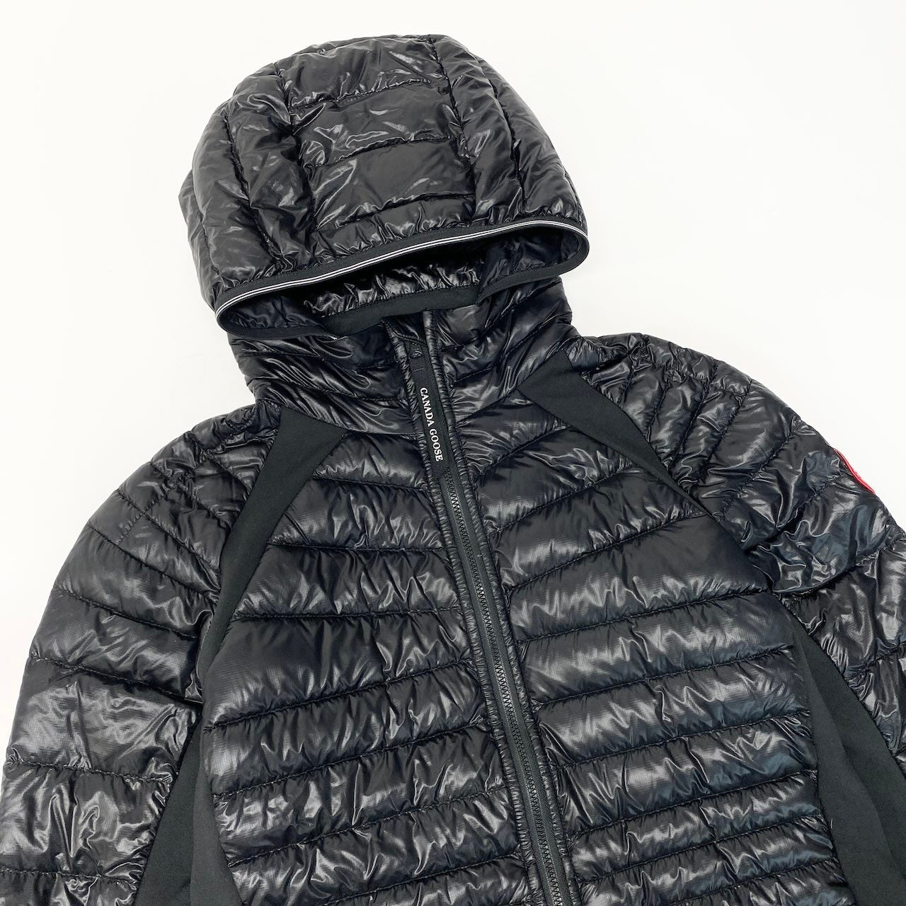 76c26 CANADA GOOSE カナダグース HYBRIDGE LITE HOODY ライトダウンジャケット サイズM ブラック Down Jackett18r